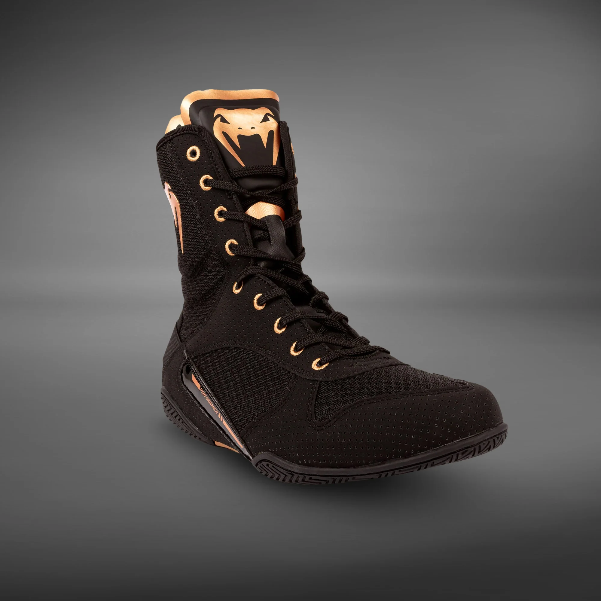 Venum Elite Boxing Shoes – Black/Bronze - Image 7