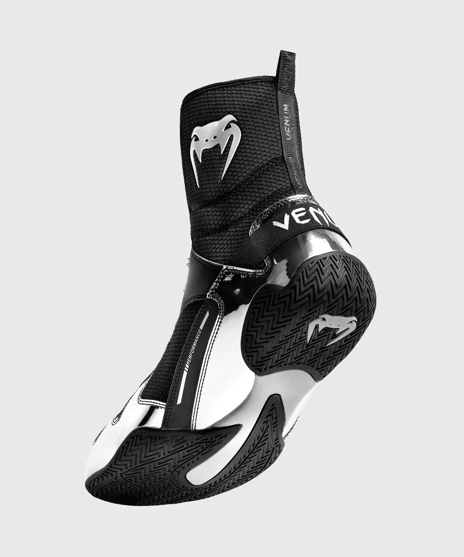 Venum Elite Boxing Shoes - Black/Silver - Image 2