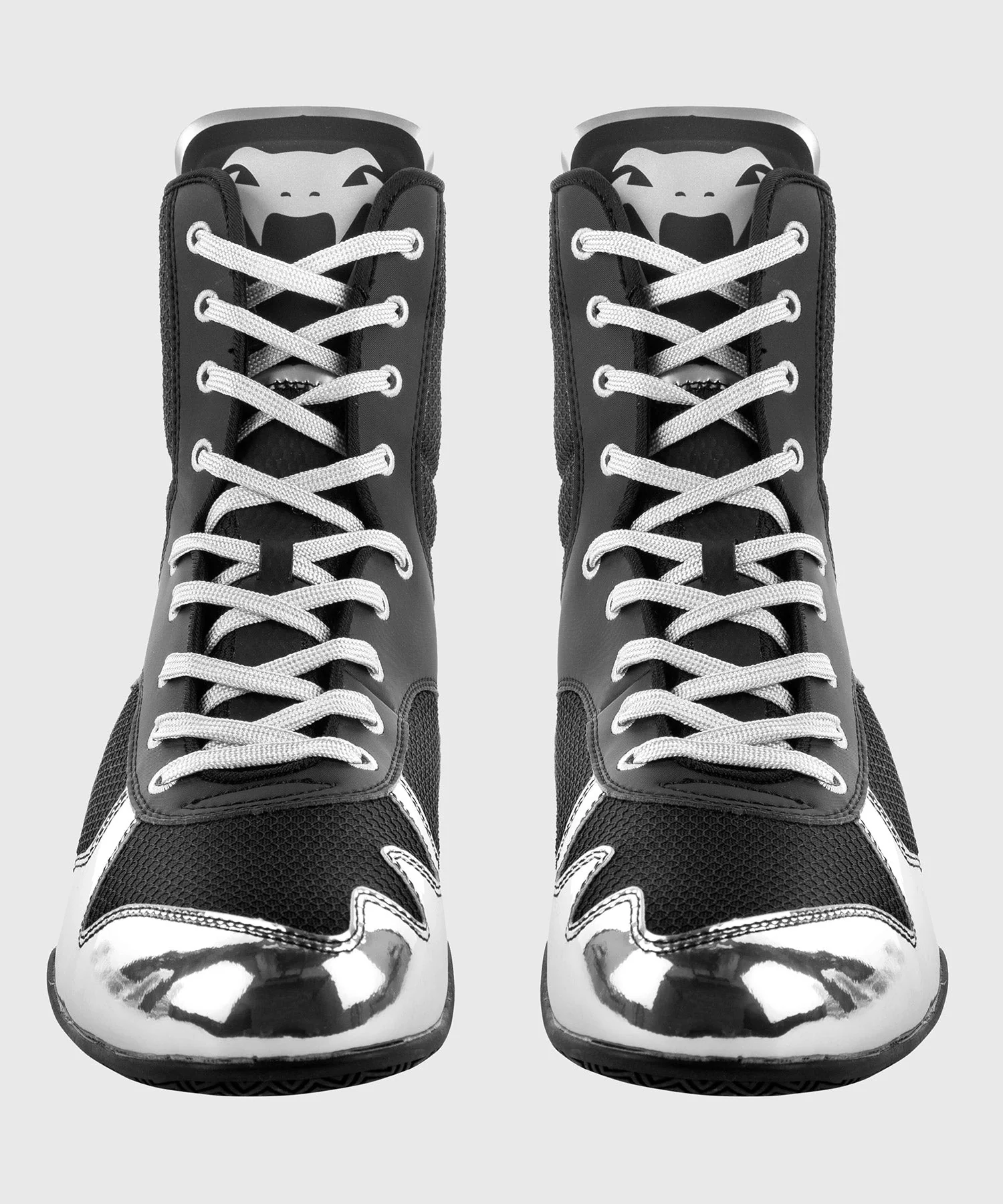 Venum Elite Boxing Shoes - Black/Silver - Image 4