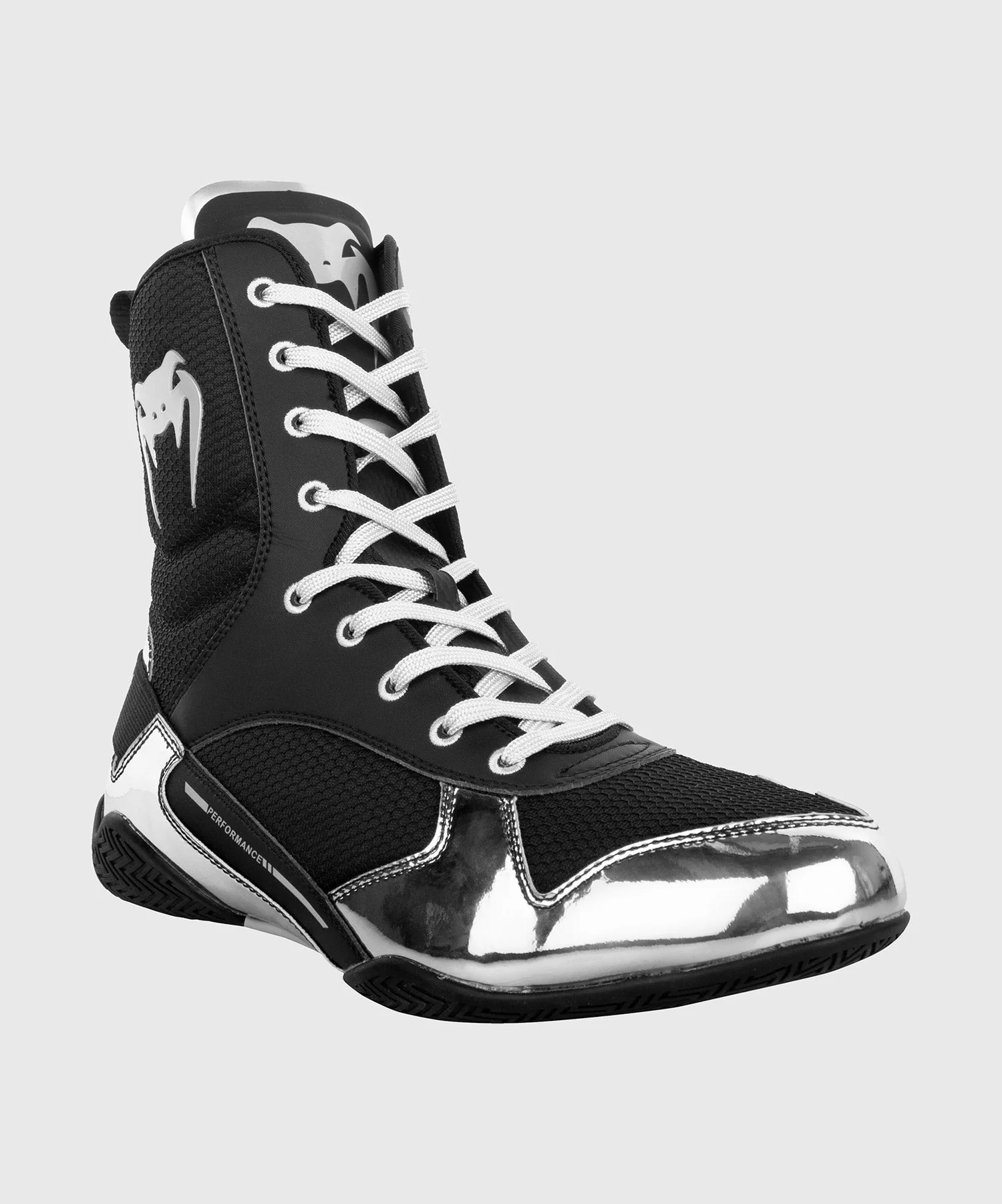 Venum Elite Boxing Shoes - Black/Silver - Image 5