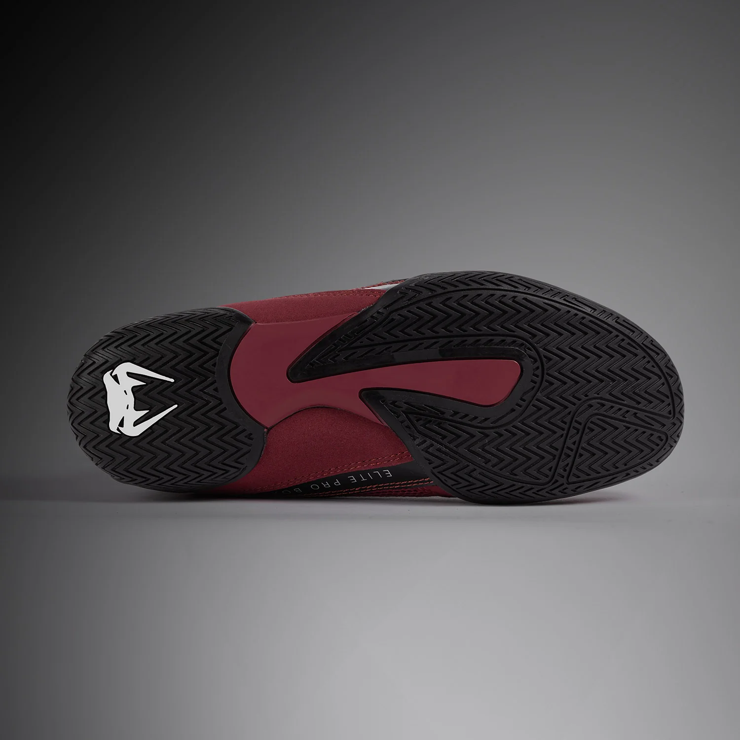 Venum Elite Boxing Shoes - Burgundy / Silver - Image 5