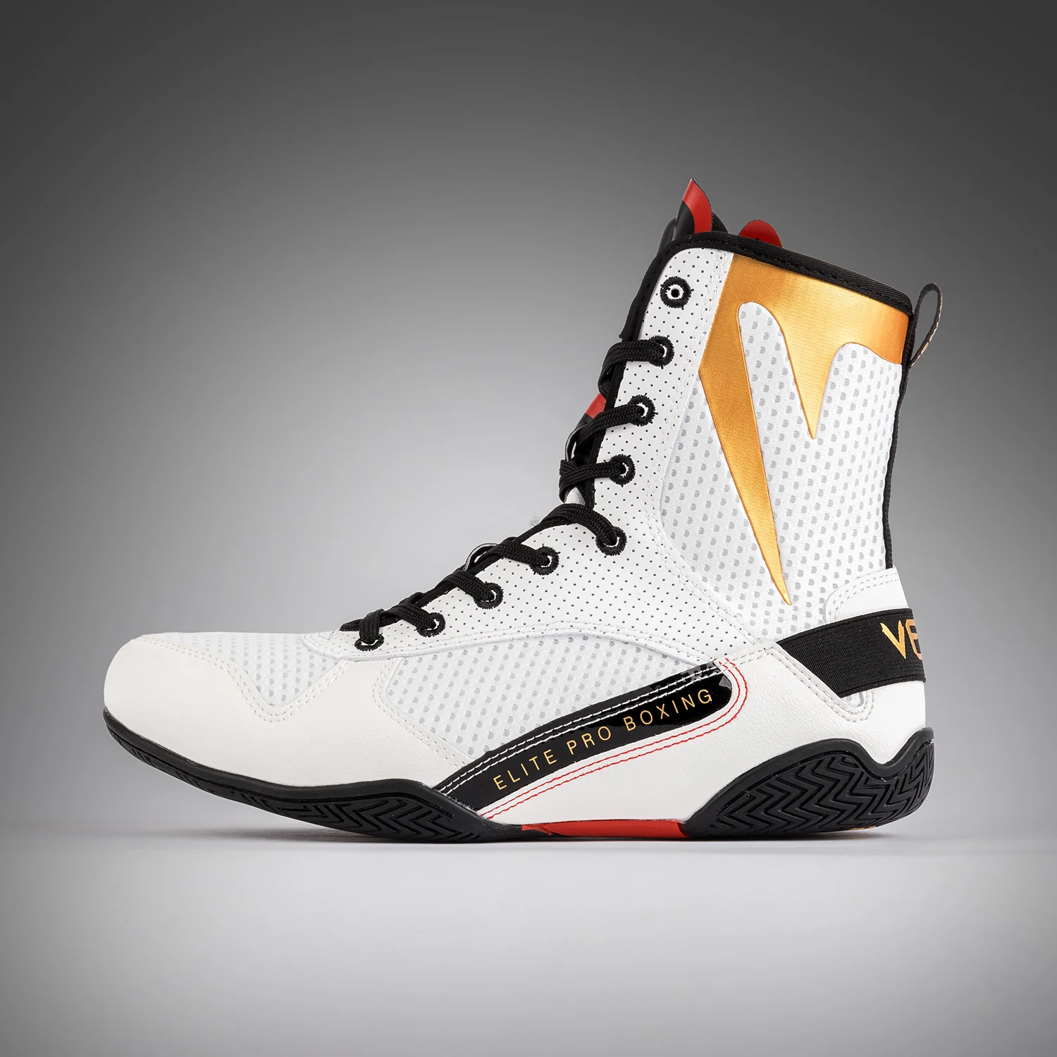 Venum Elite Boxing Shoes - Ice /Gold - Image 2
