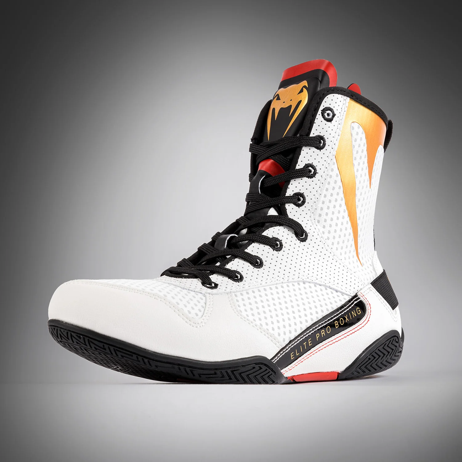 Venum Elite Boxing Shoes - Ice /Gold - Image 5