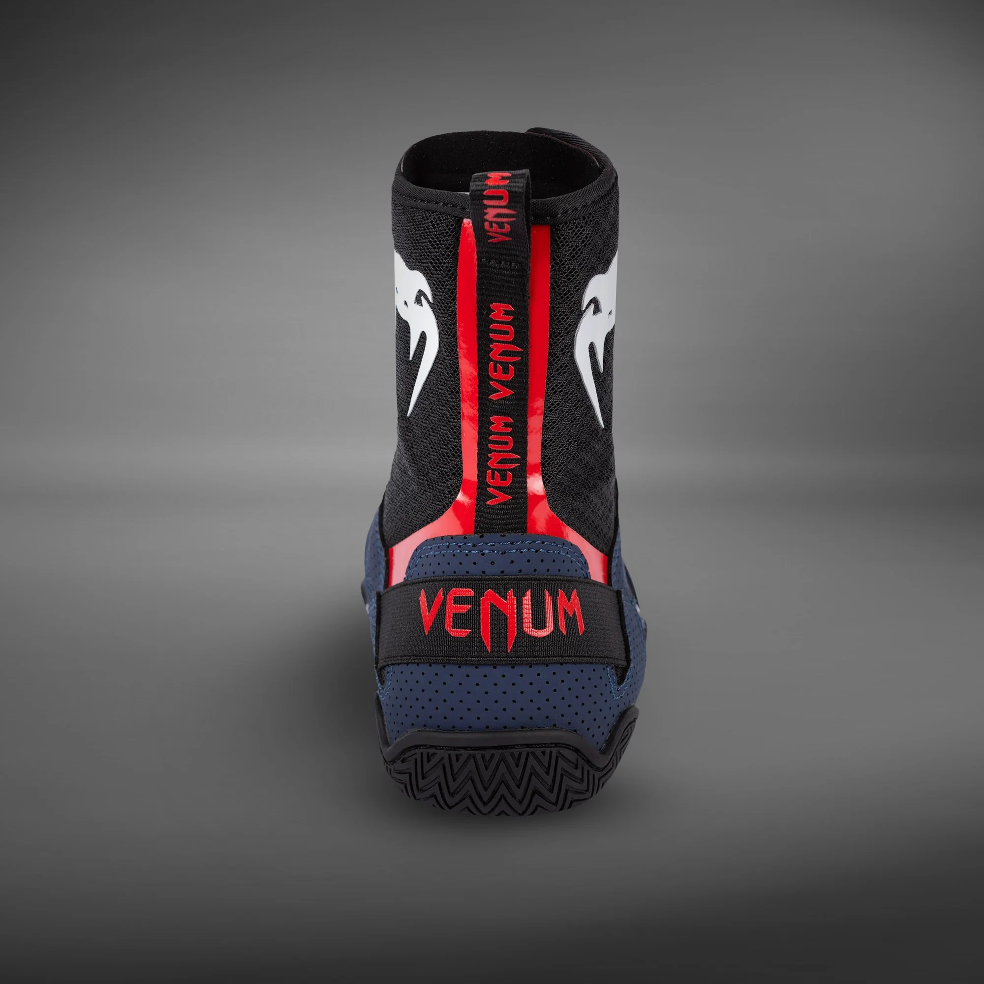 Venum Elite Boxing Shoes - Navy/Black/Red - Image 8
