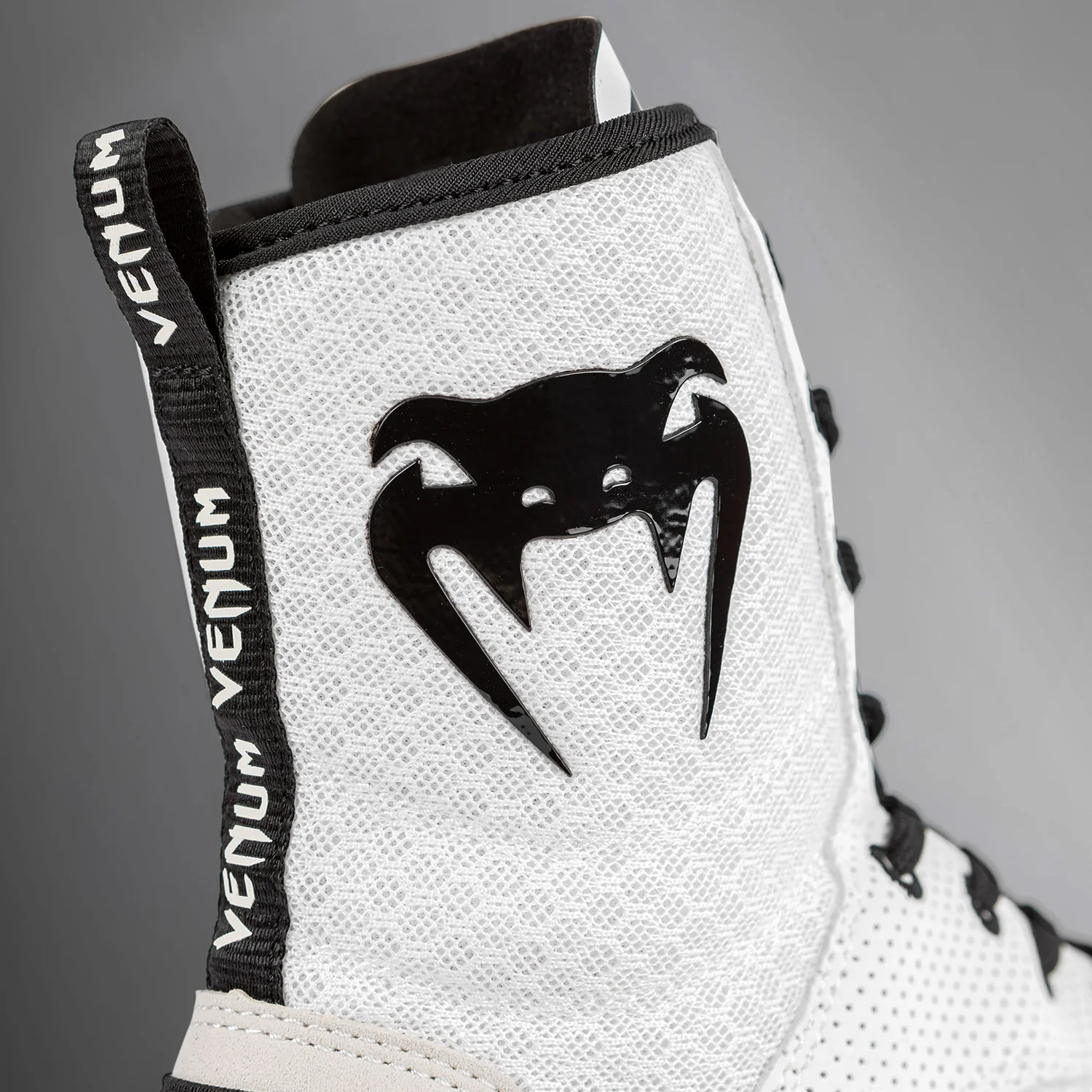 Venum Elite Boxing Shoes - White/Black - Image 4