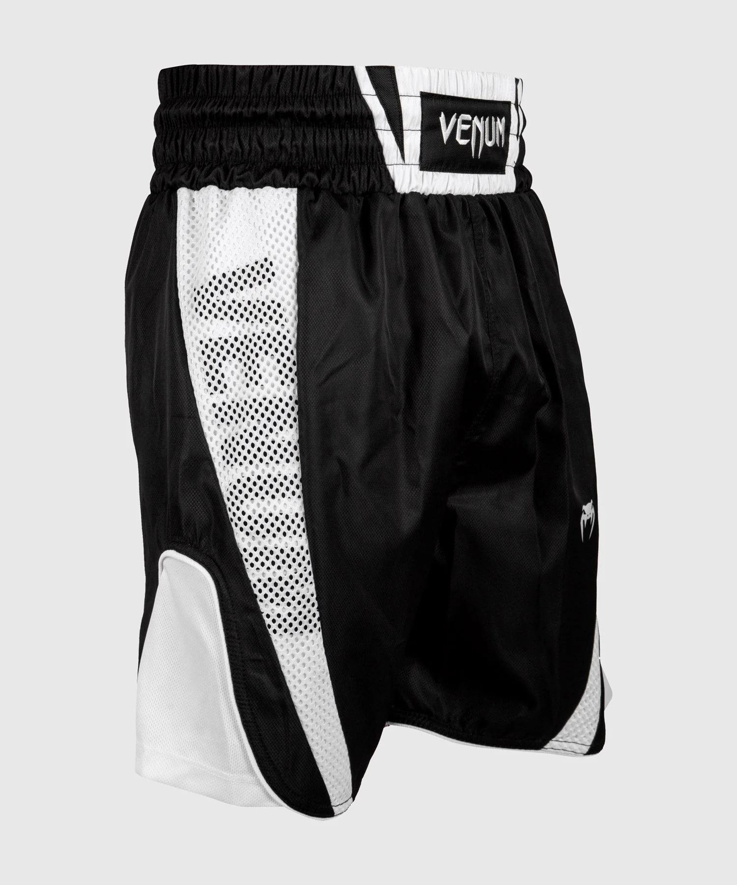 Venum Elite Boxing Shorts - Black/White - Image 3