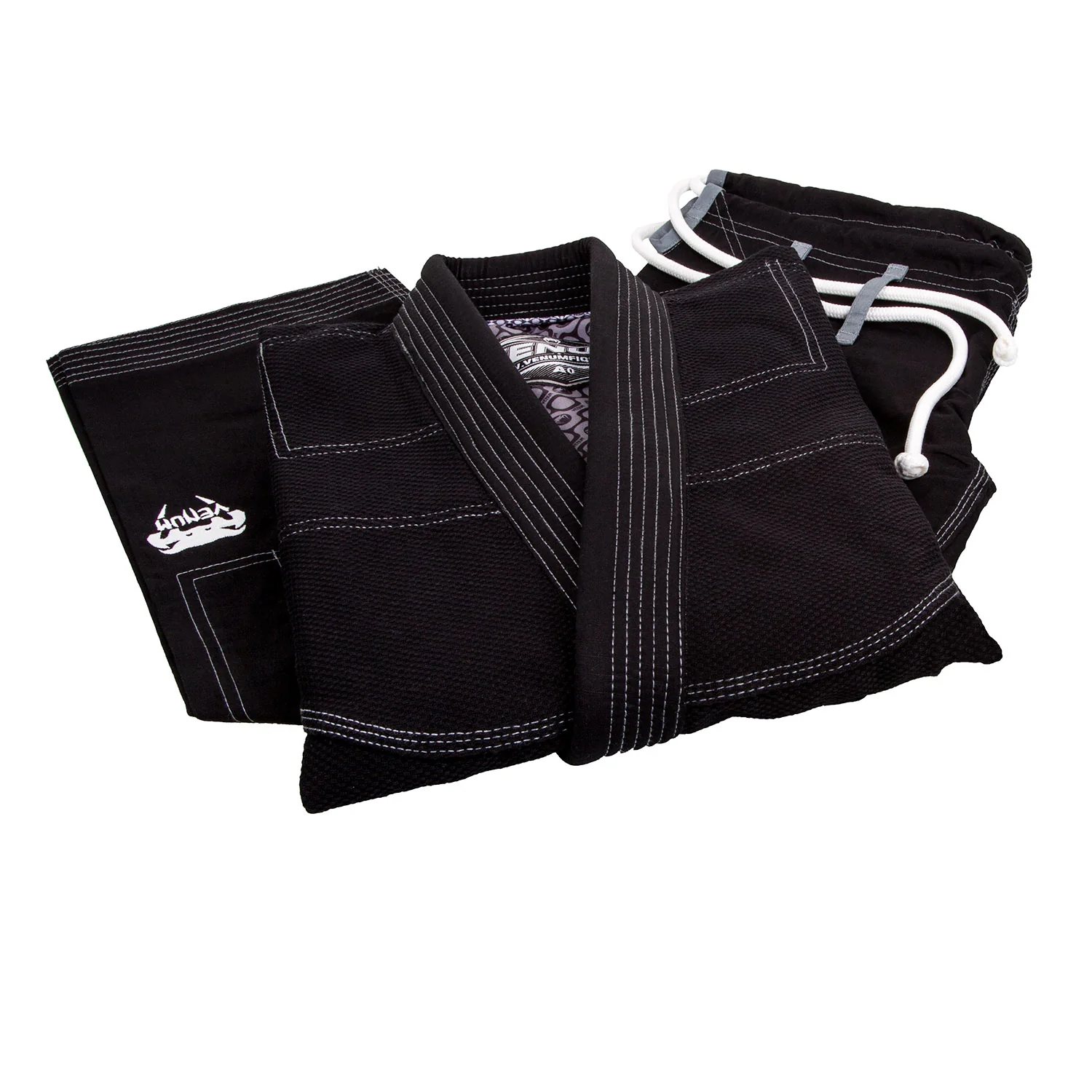 Venum Elite Classic BJJ Gi - Black - Image 4