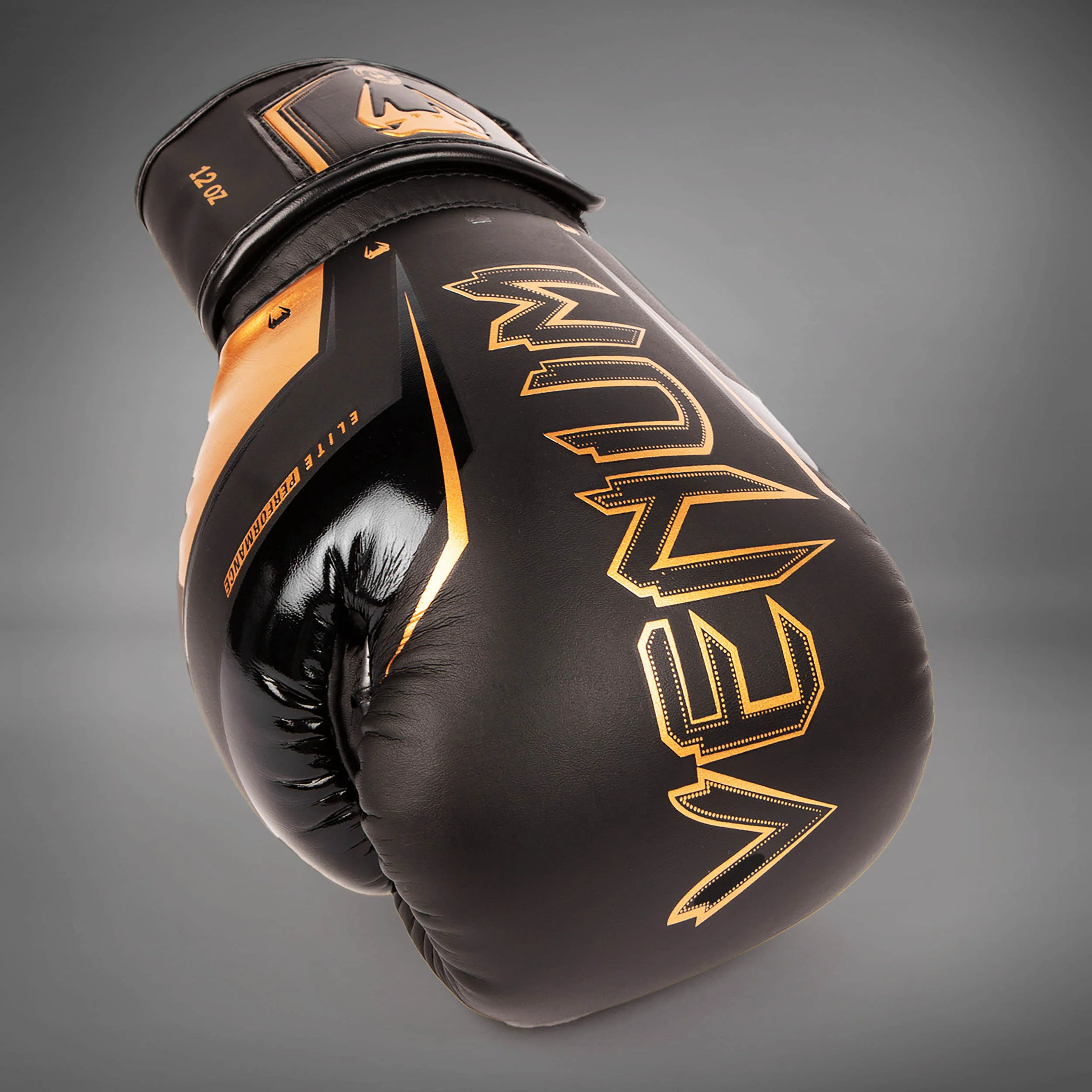 Venum Elite Evo Boxing Gloves - Black/Bronze - Image 7