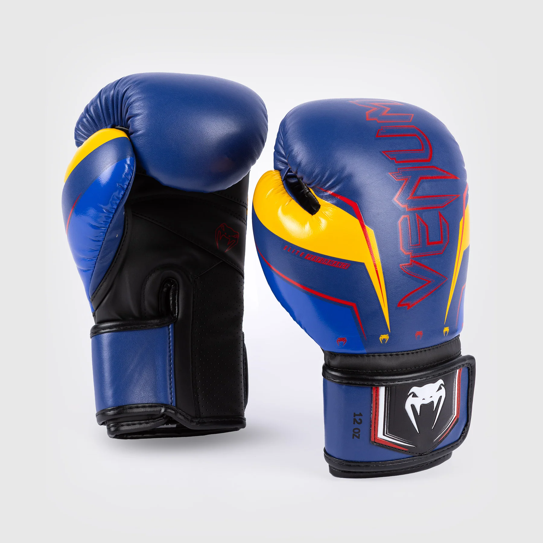 Venum Elite Evo Boxing Gloves - Blue/Yellow - Image 2