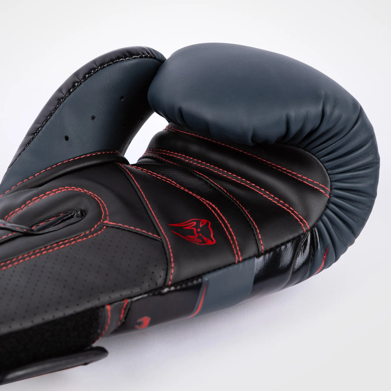 Venum Elite Evo Boxing Gloves - Navy/Black/Red - Image 4
