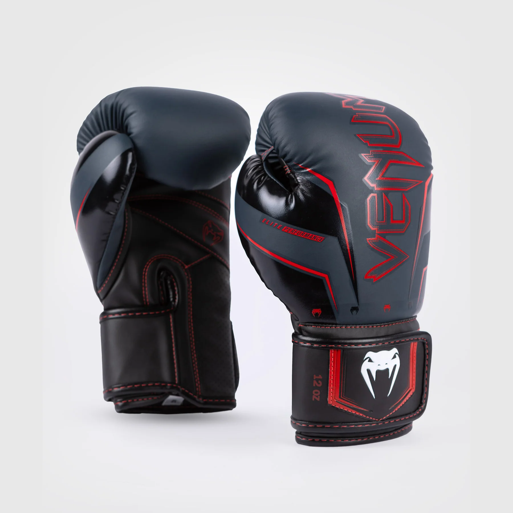 Venum Elite Evo Boxing Gloves - Navy/Black/Red - Image 7