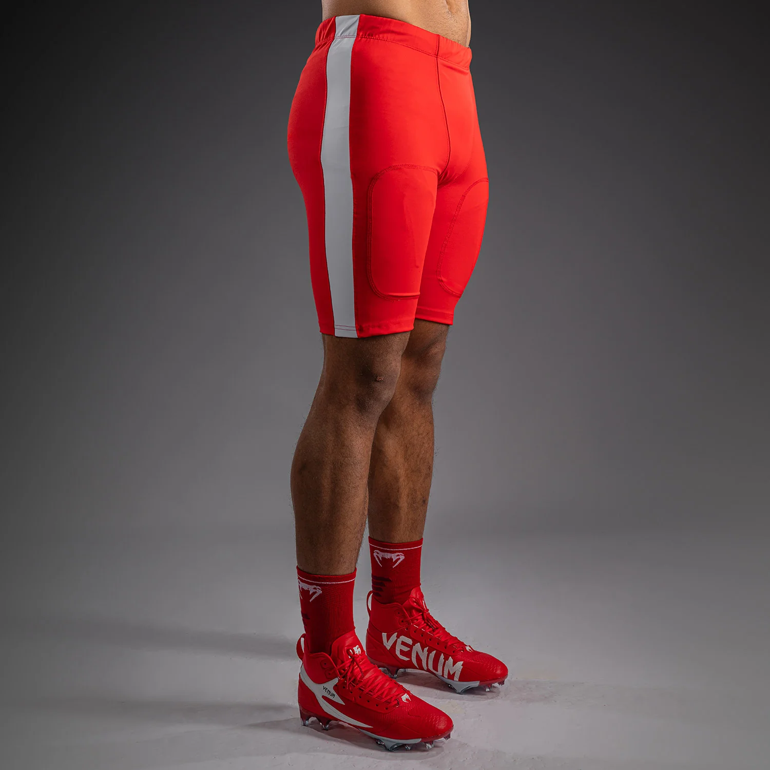 Venum Elite Football Compression Shorts - Red - Image 2