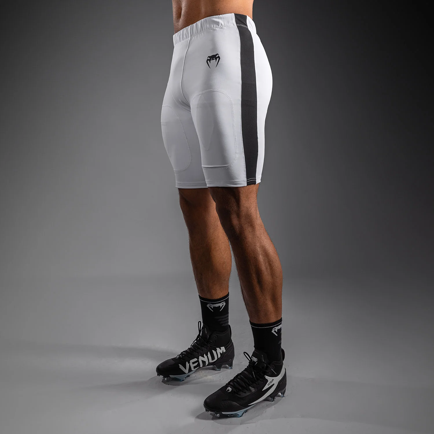 Venum Elite Football Compression Shorts - White - Image 2