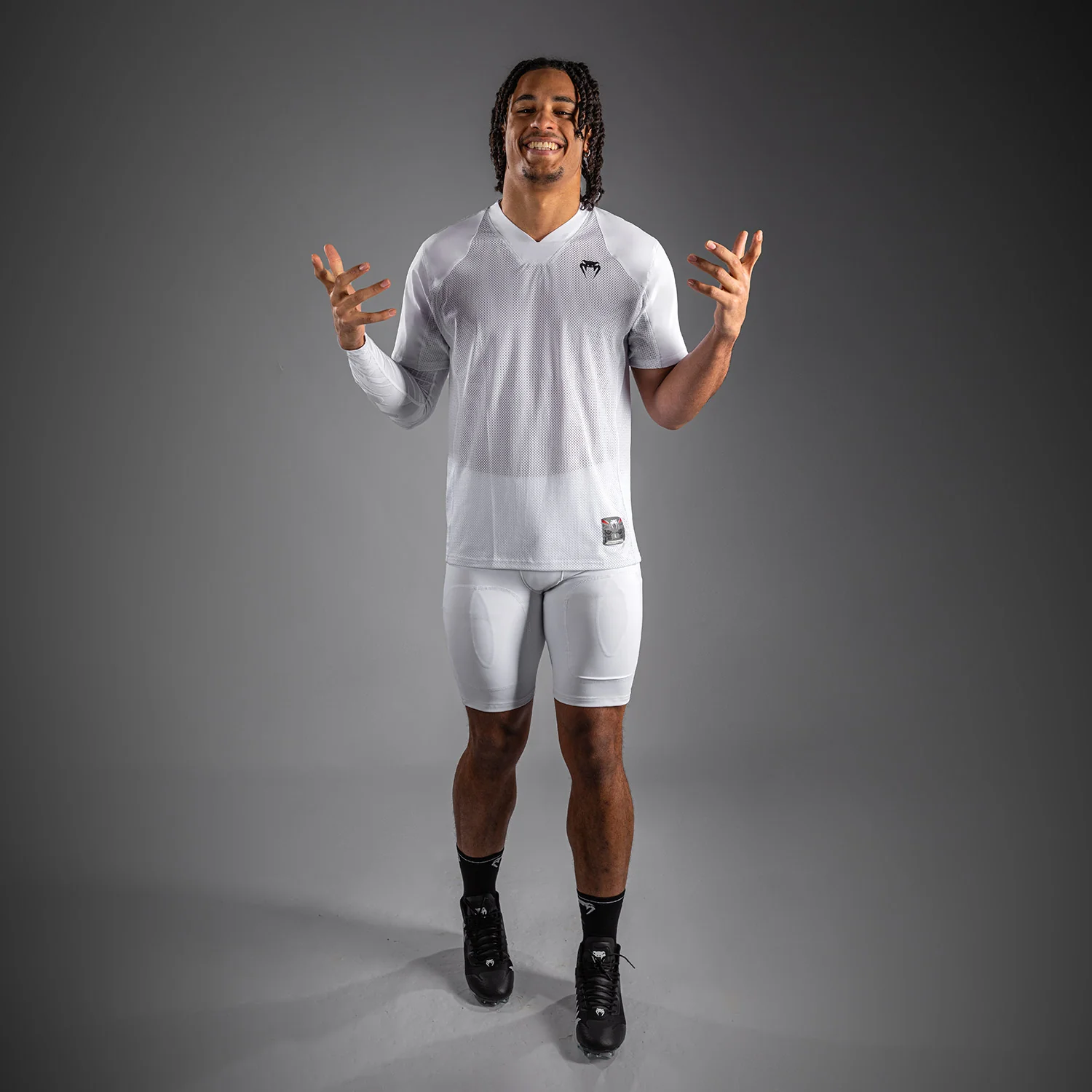 Venum Elite Football Compression Shorts - White - Image 5