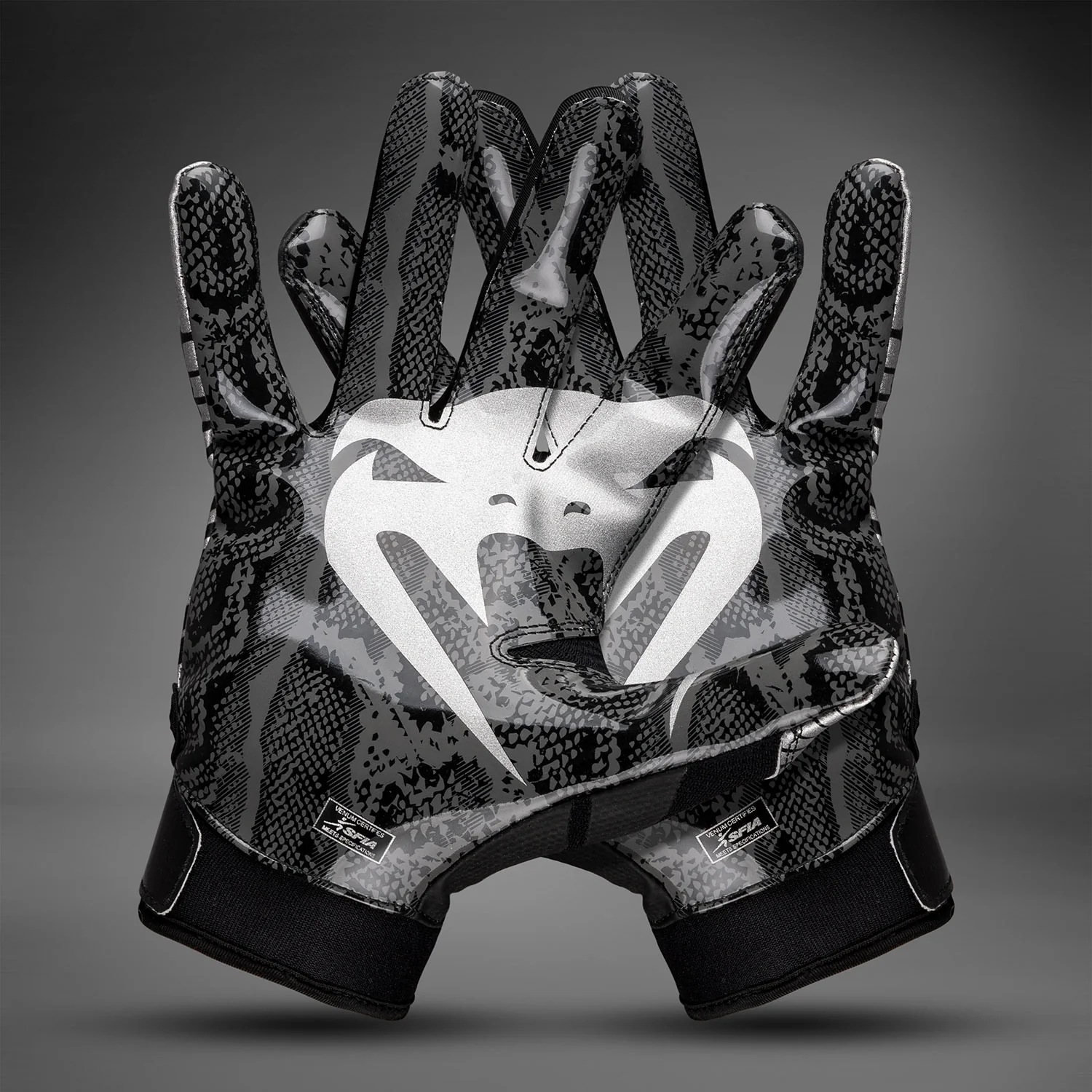 Venum Elite Football Gloves - Black/Silver - Image 7