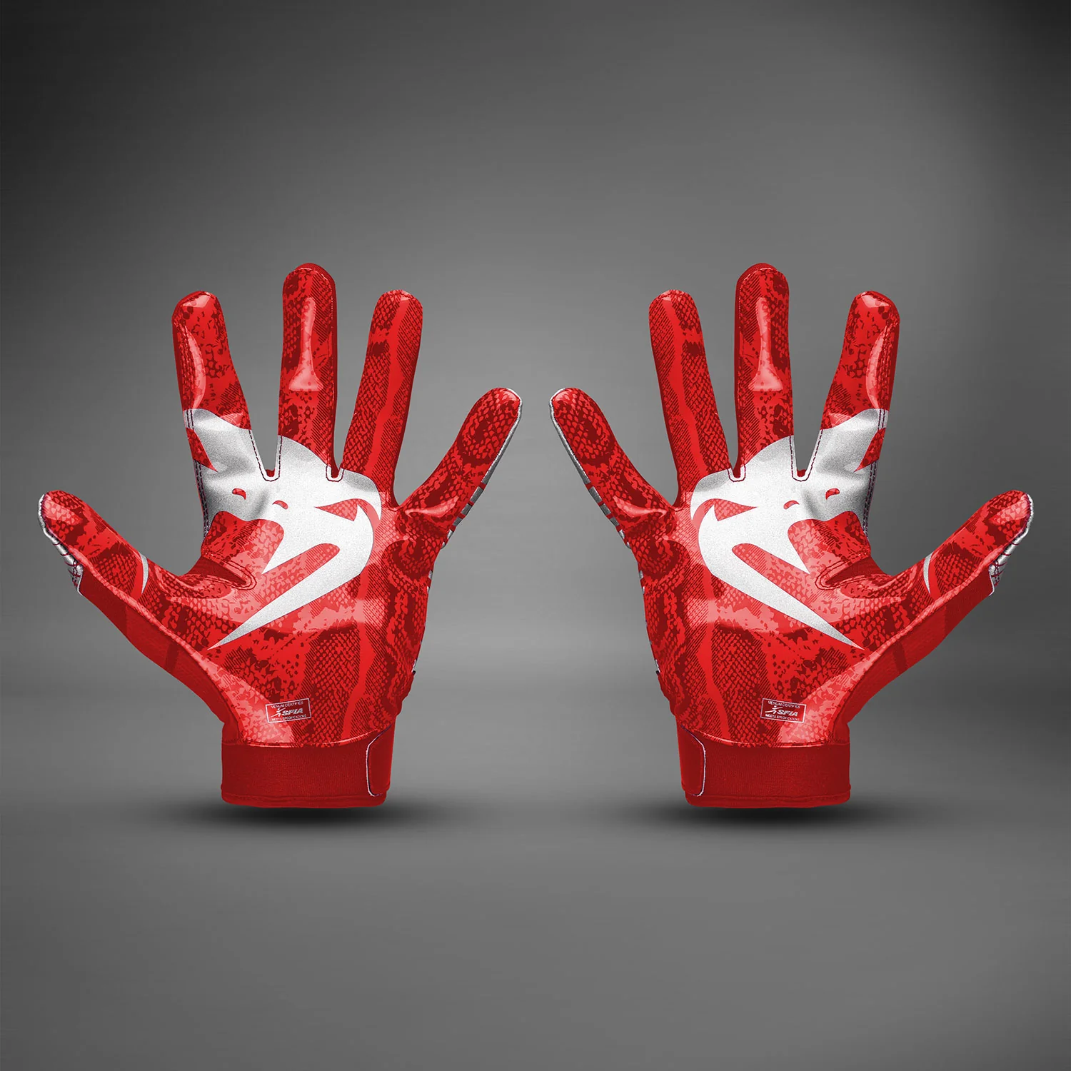 Venum Elite Football Gloves - Red/Silver - Image 5