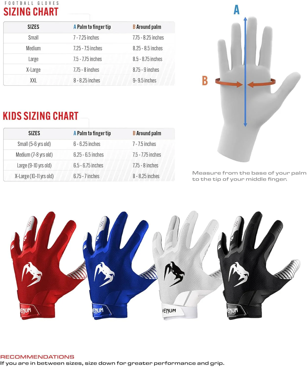 Venum Elite Football Gloves - Red/Silver - Image 8