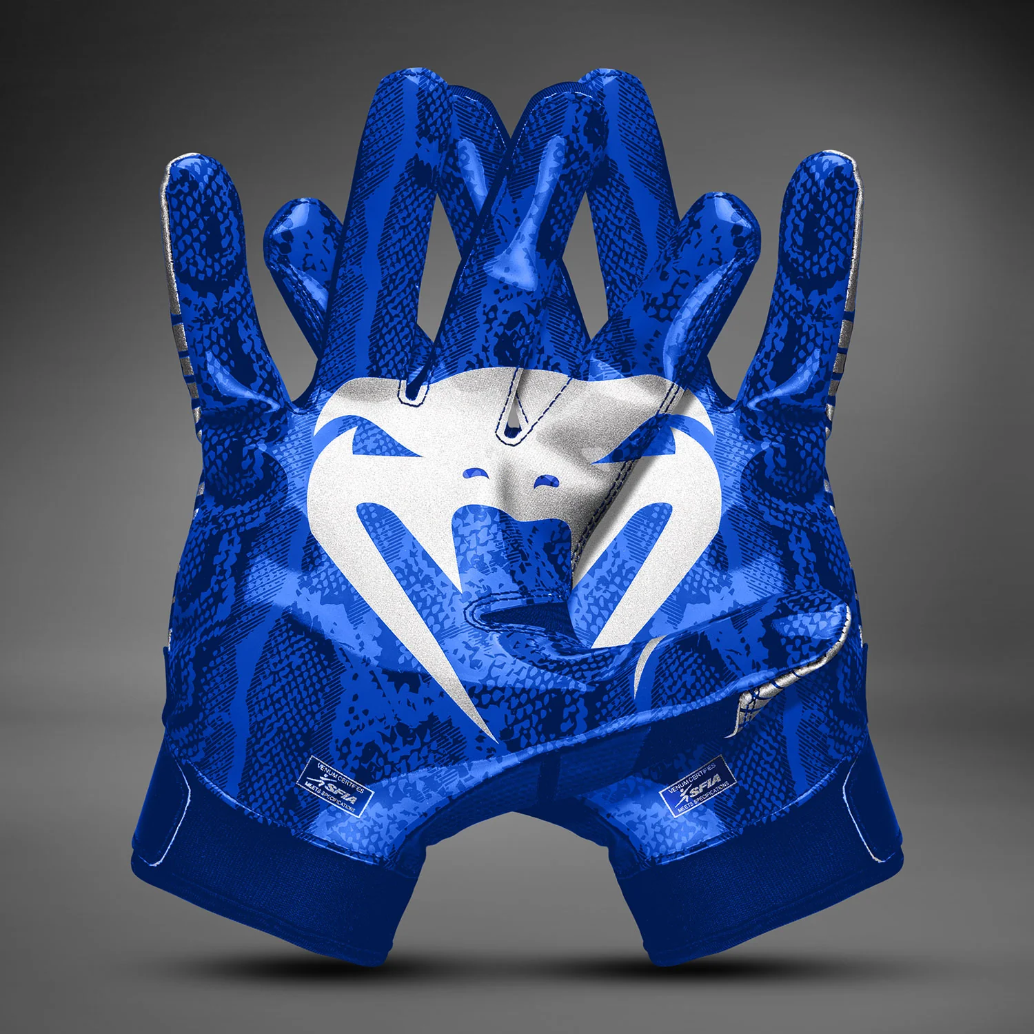 Venum Elite Football Gloves - Royal Blue/Silver - Image 6