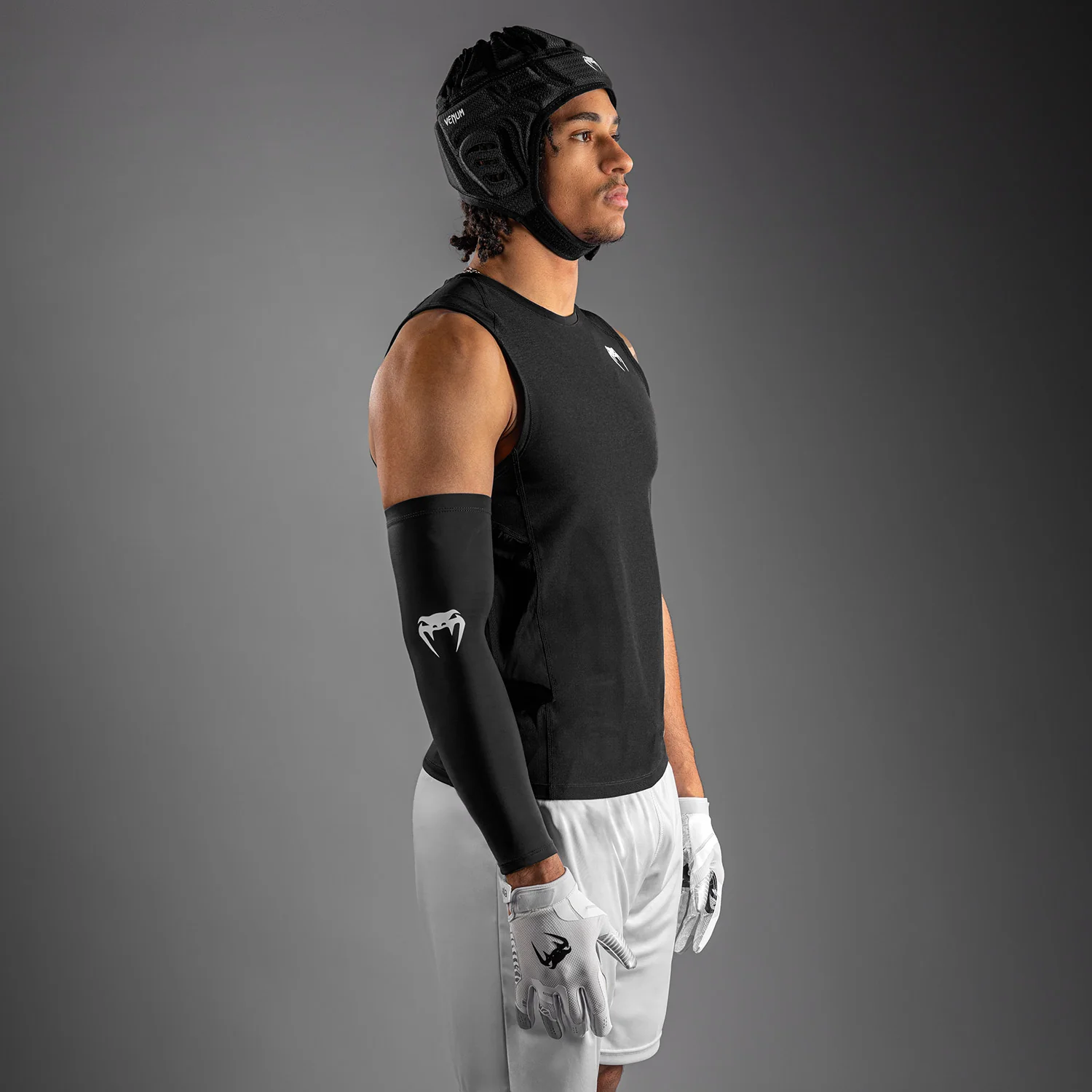 Venum Elite Football Sleeveless Compression Jersey - Black - Image 2