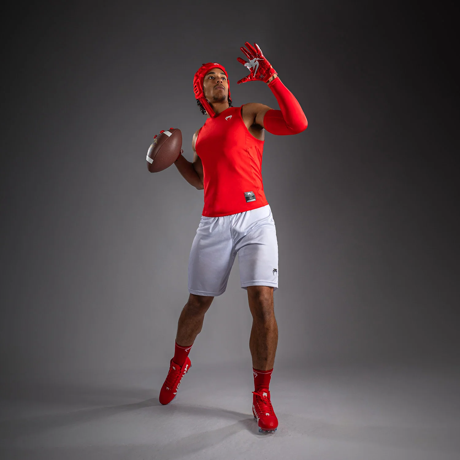 Venum Elite Football Sleeveless Compression Jersey - Red - Image 6