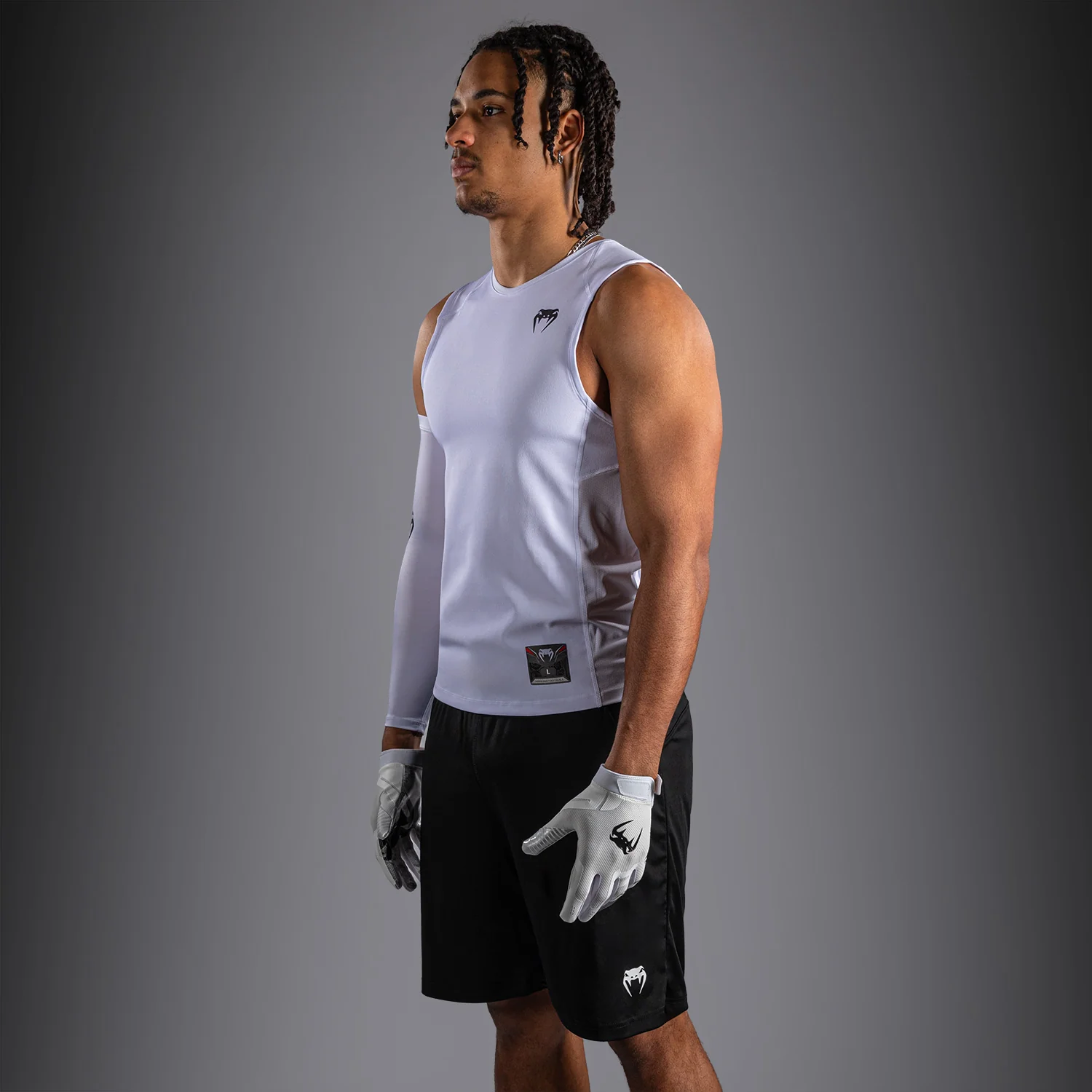 Venum Elite Football Sleeveless Compression Jersey - White - Image 3