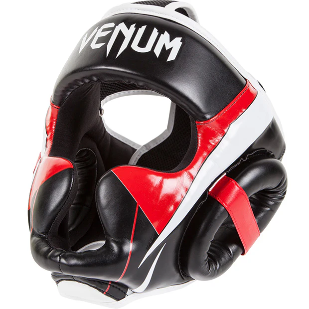 Venum Elite Headgear - Black/Red/Ice - Image 2