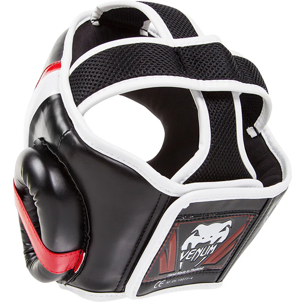 Venum Elite Headgear - Black/Red/Ice - Image 3