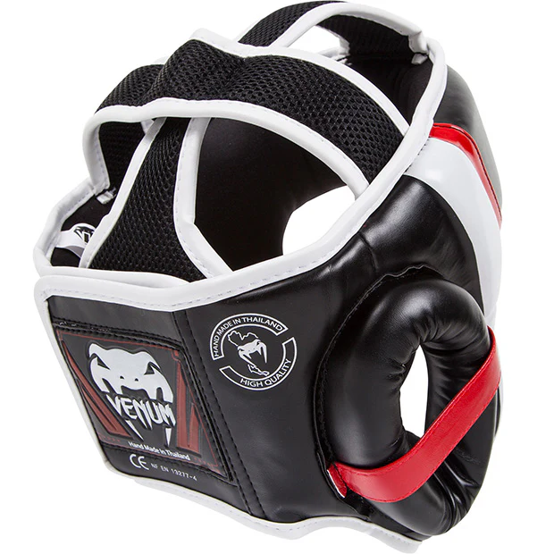 Venum Elite Headgear - Black/Red/Ice - Image 4
