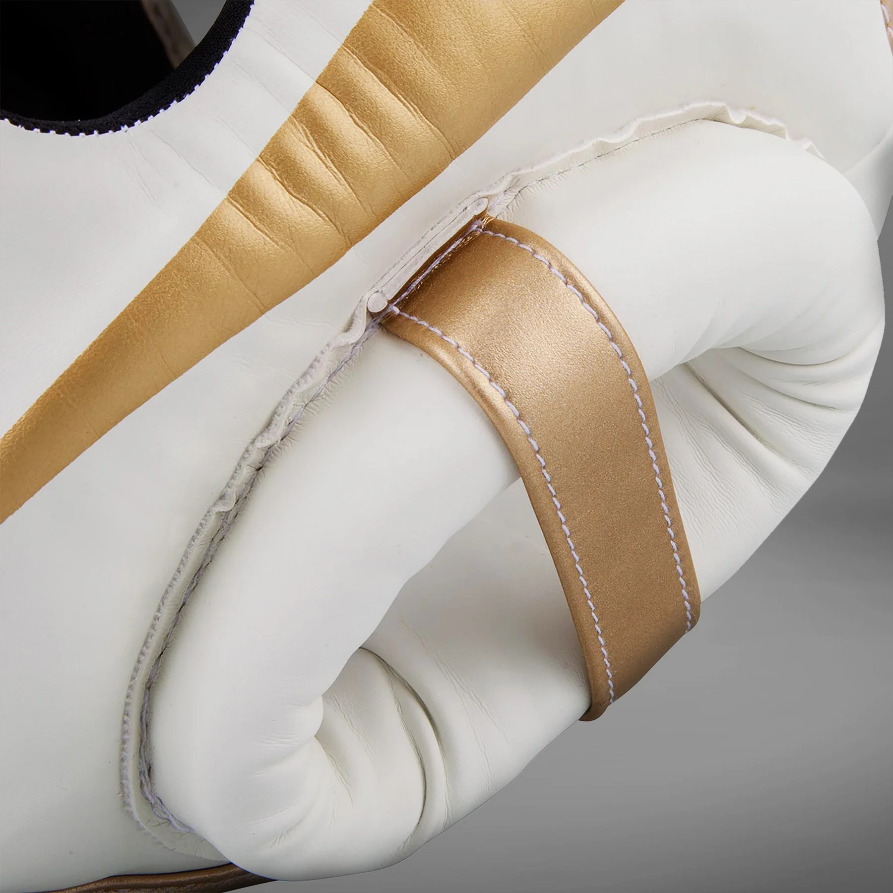 Venum Elite Headgear-White/Gold - Image 6