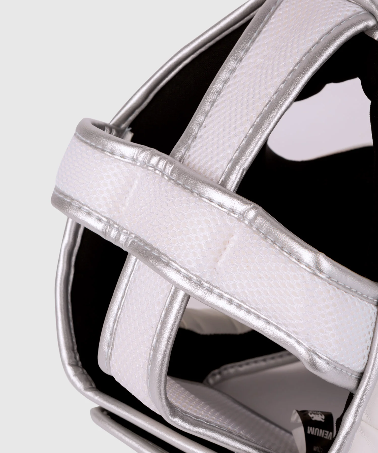 Venum Elite Headgear - White/Silver-Pink - Image 7