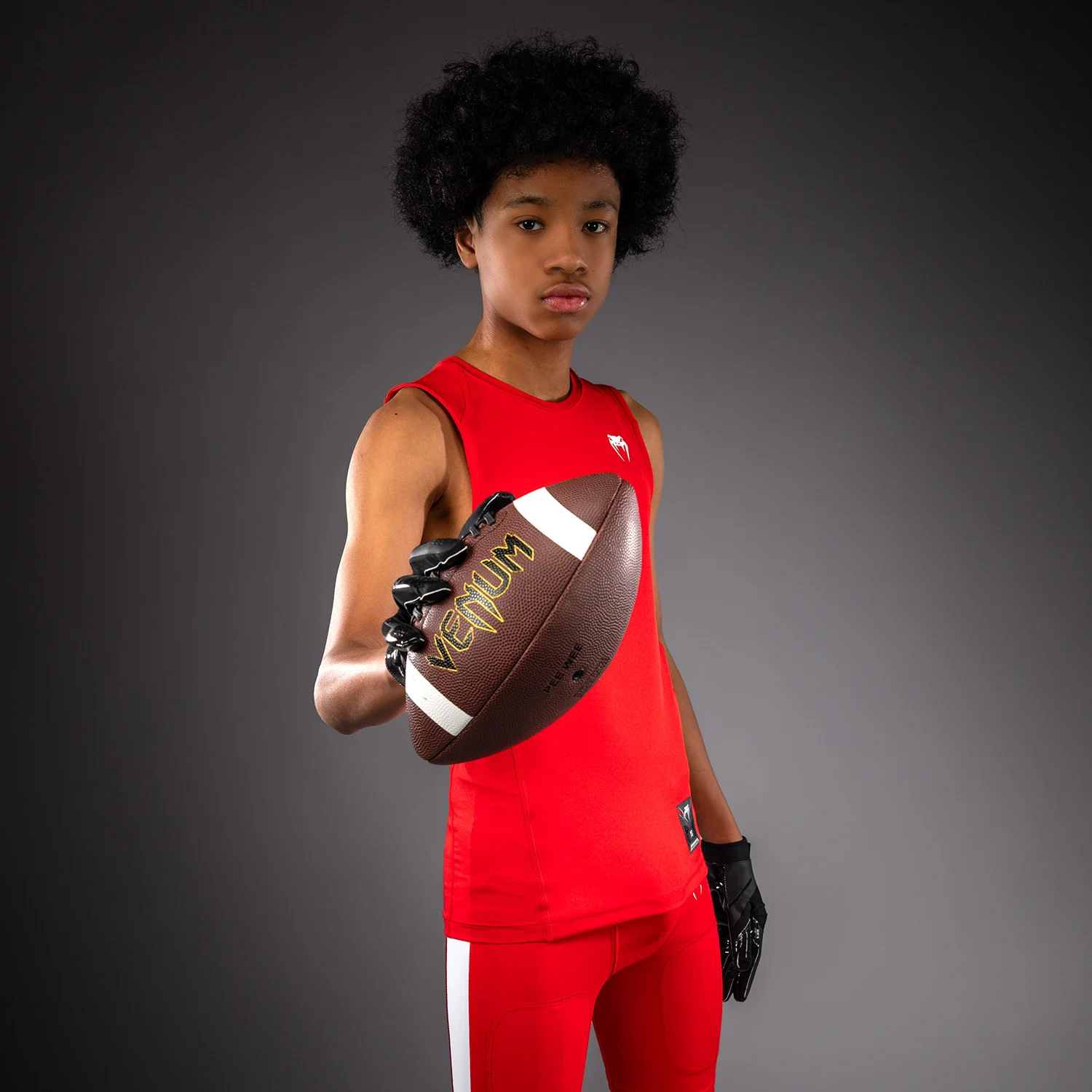 Venum Elite Kids Football Sleeveless Compression Jersey - Red - Image 7