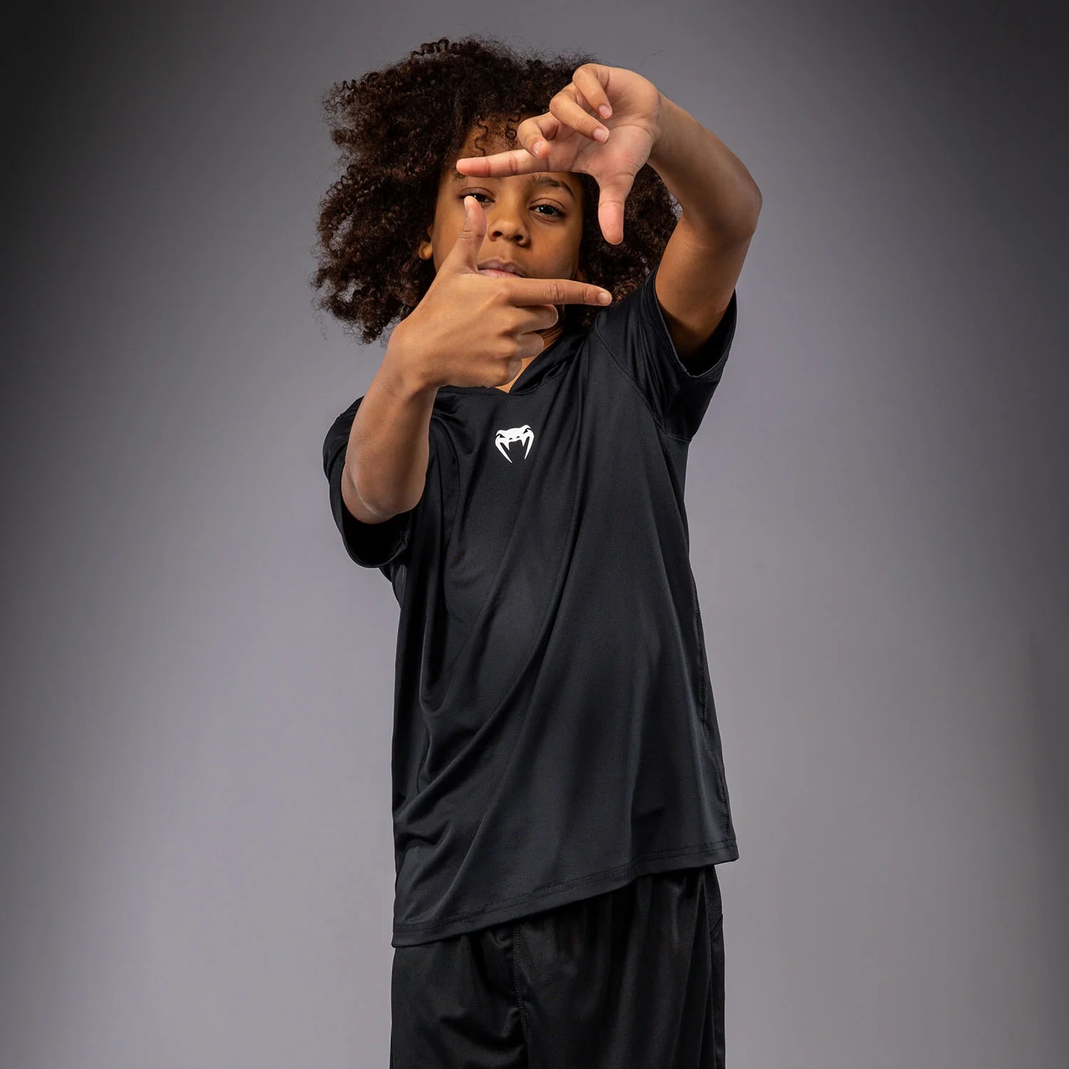 Venum Elite Kids Short Sleeve Dry-Tech Hoodie - Black - Image 6