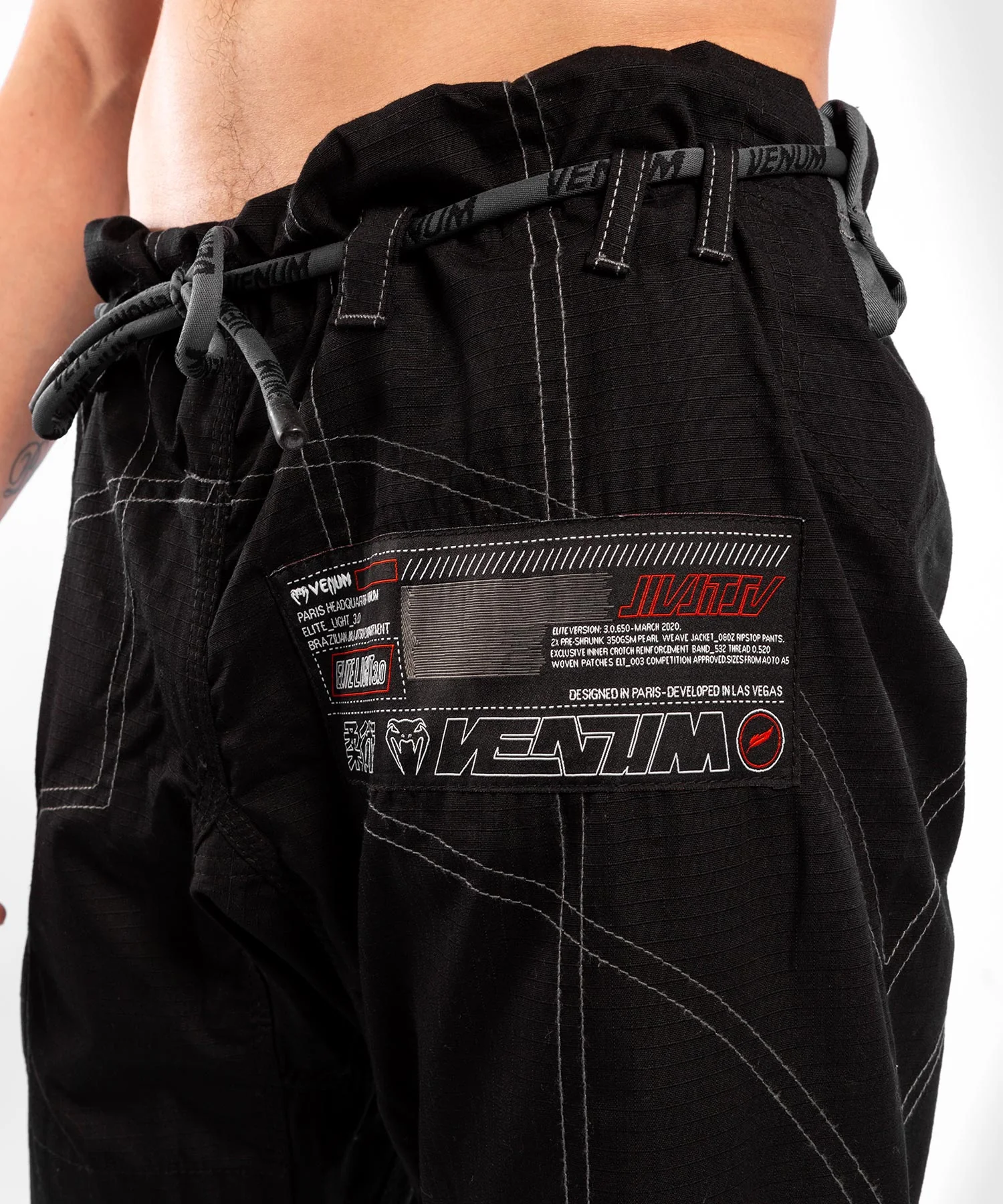 Venum Elite Light 3.0 BJJ Gi - Black - Image 8