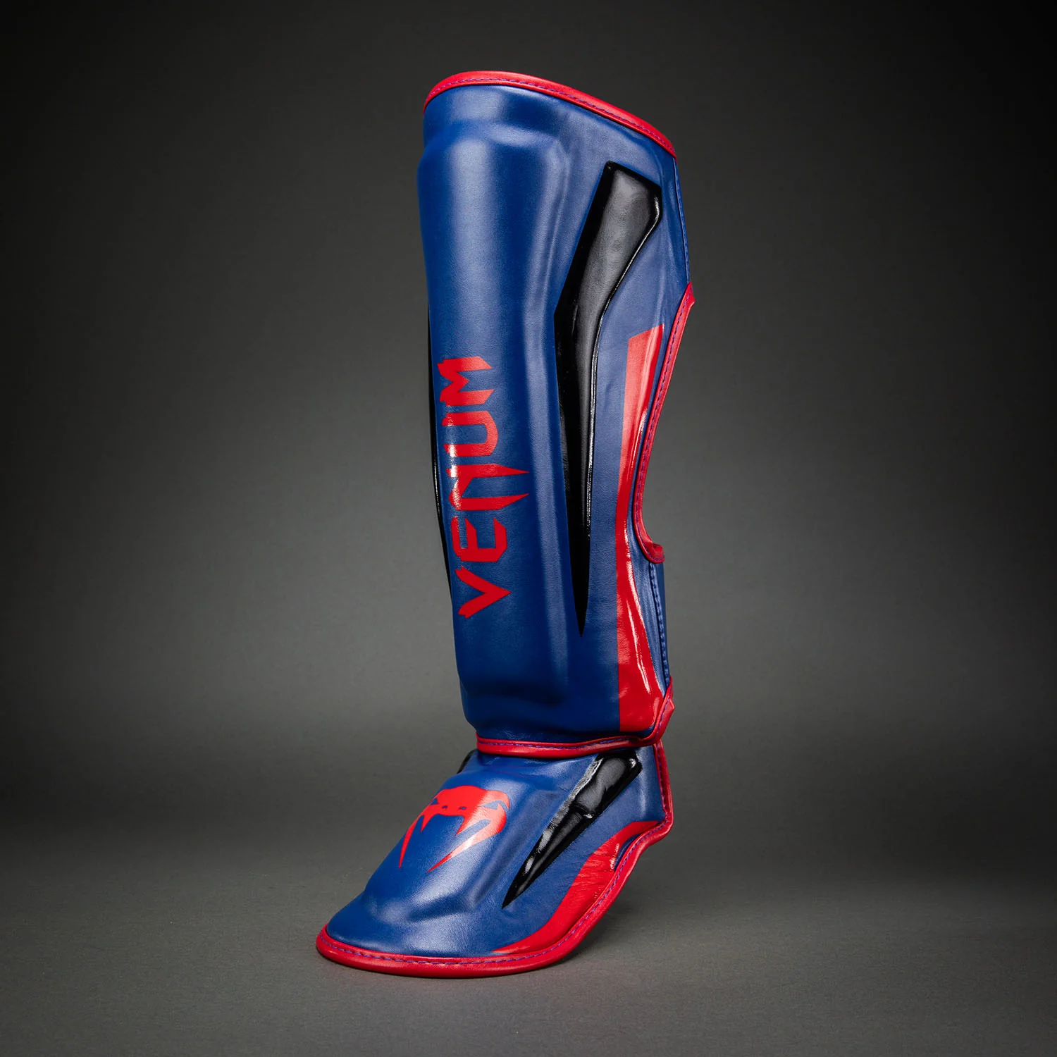 Venum Elite Shin Guards - Dark Blue/Red - Image 2