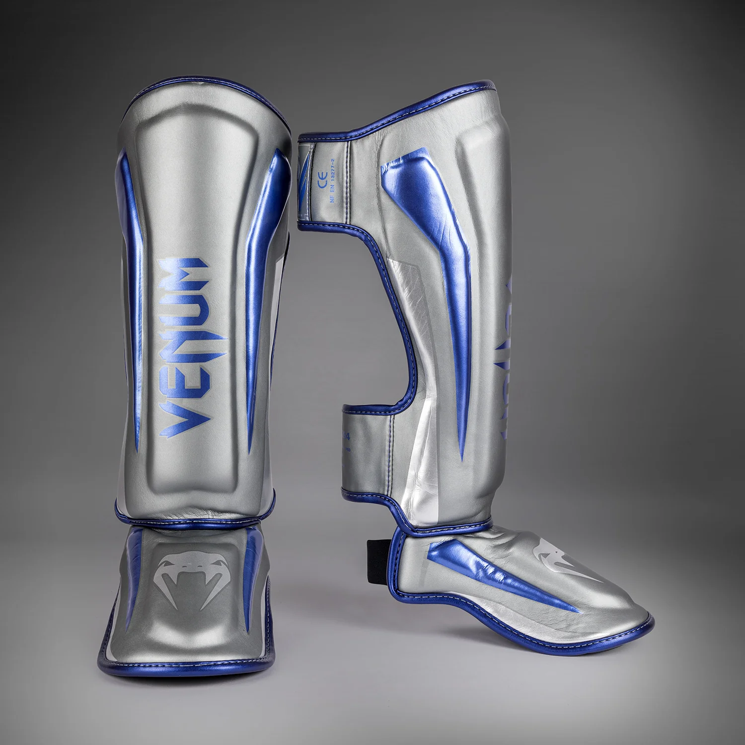 Venum Elite Shin Guards - Grey - Special Edition - Image 2