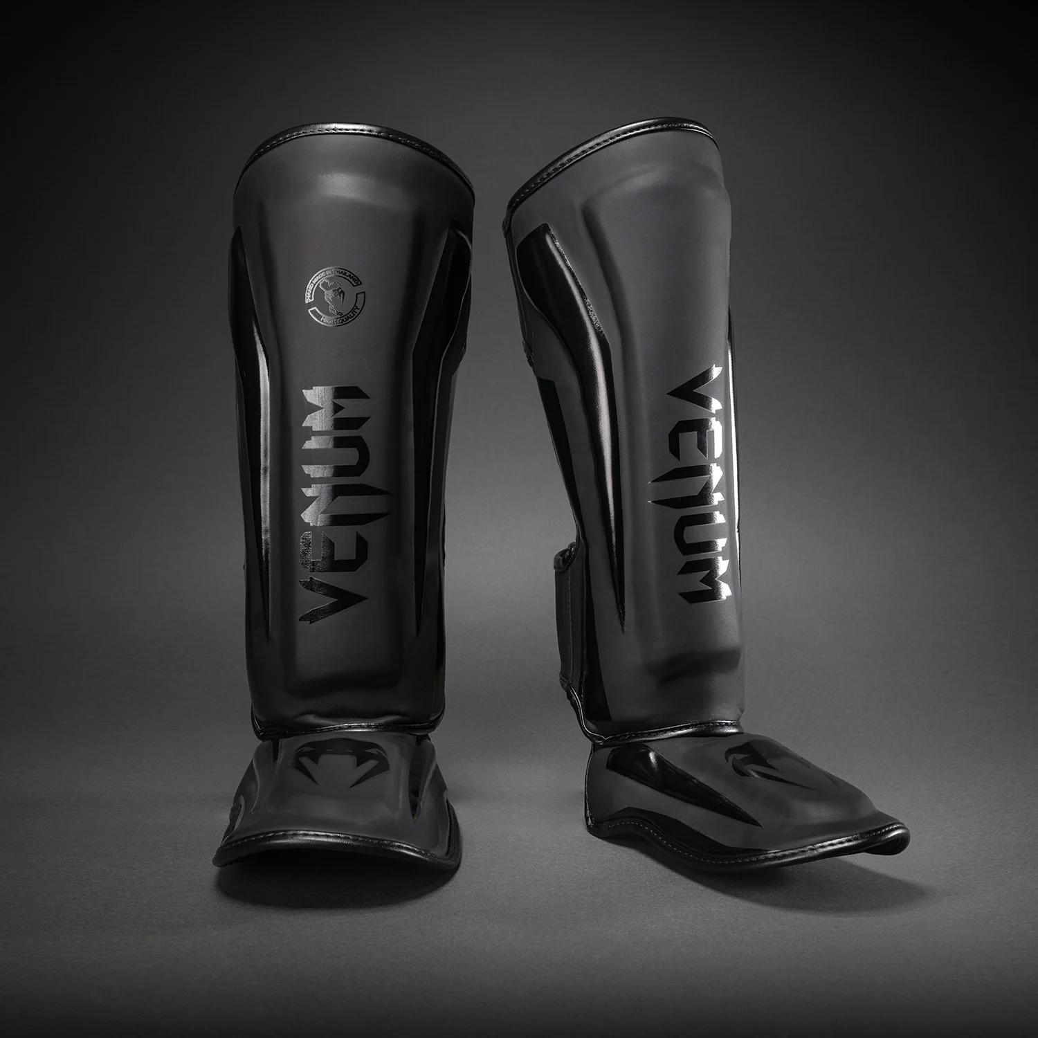 Venum Elite Standup Shin Guards - Matte/Black - Image 2