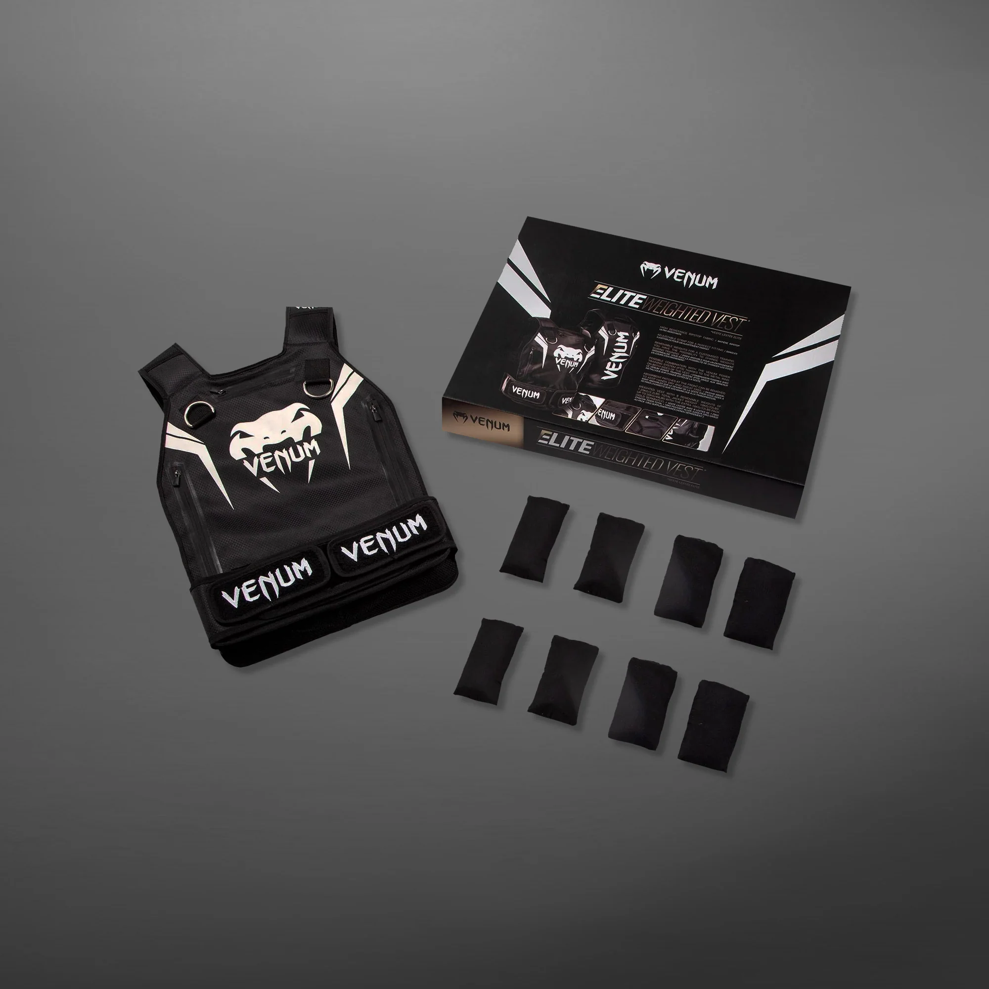 Venum Elite Weighted Vest - Black/White - Image 7