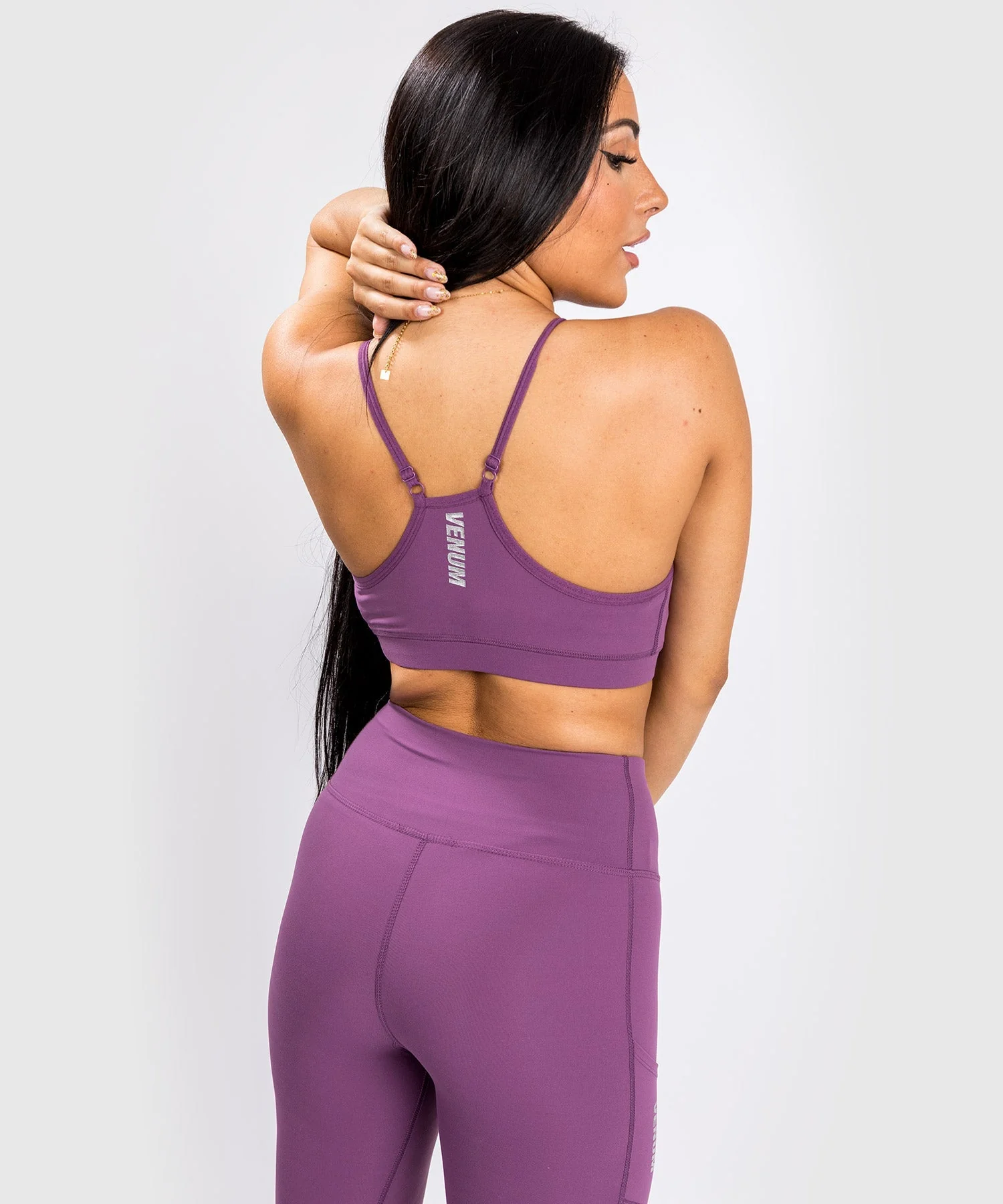 Venum Essential Low Impact Sports Bra - Dusky Orchid/Brushed Silver - Image 3