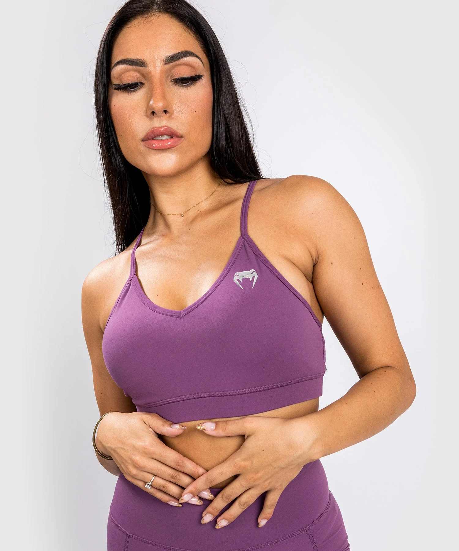 Venum Essential Low Impact Sports Bra - Dusky Orchid/Brushed Silver - Image 4