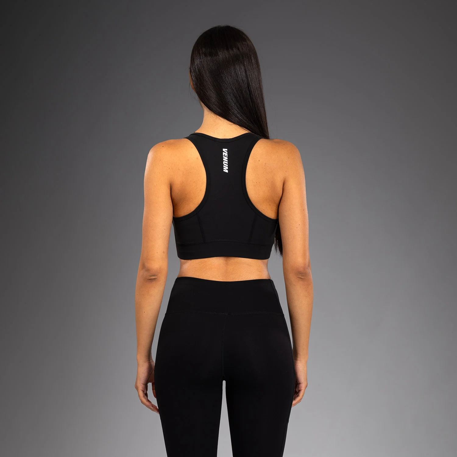 Venum Essential Medium Impact Sport Bras - Black - Image 3
