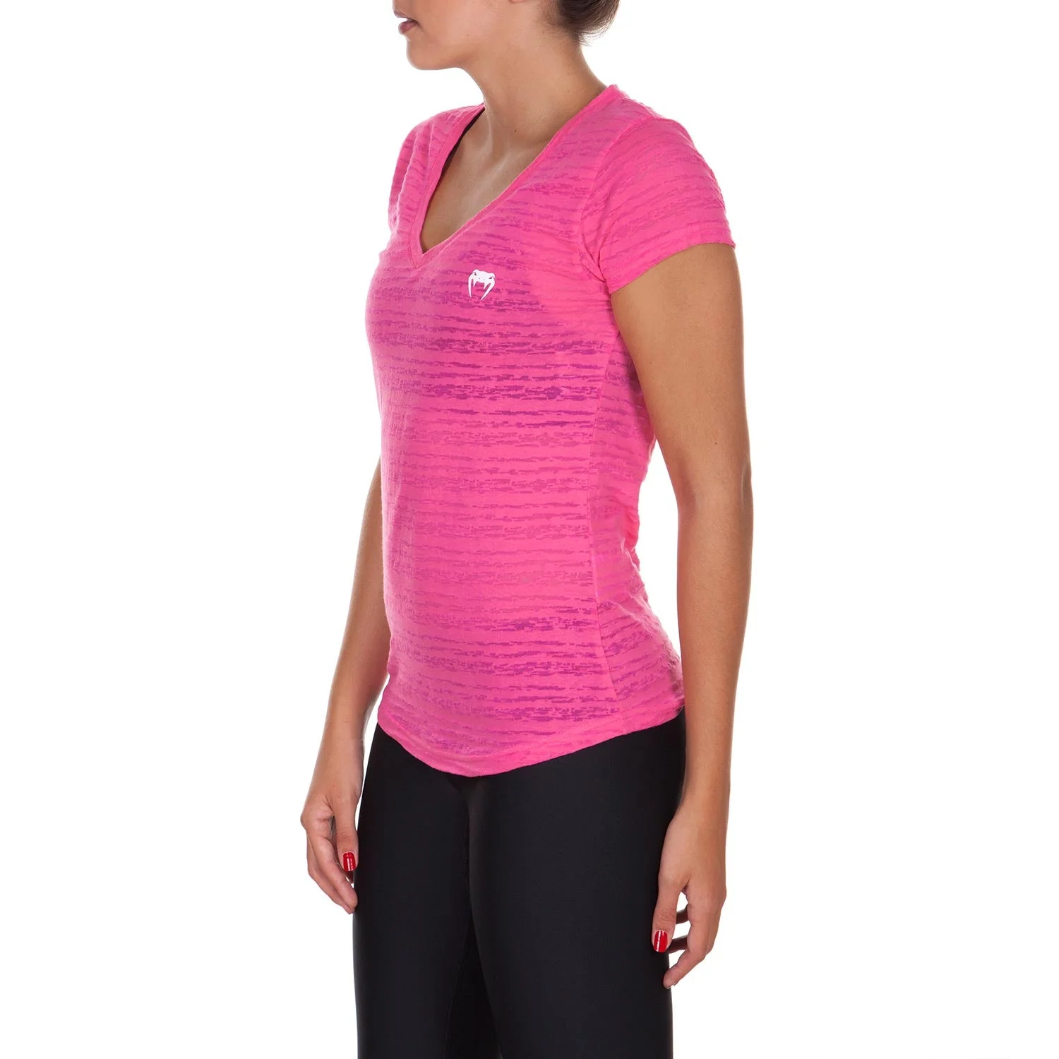 Venum Essential V Neck T-Shirt - Pink - Image 2