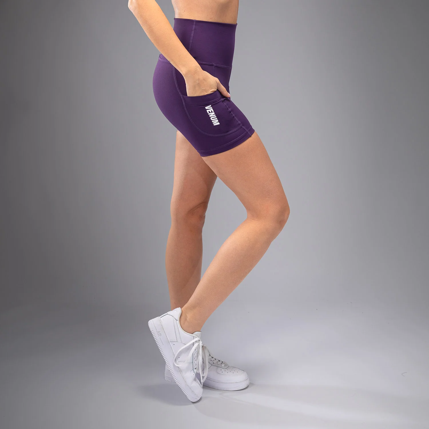 Venum Essential Women's Bike Shorts - Deep Purple - Image 6