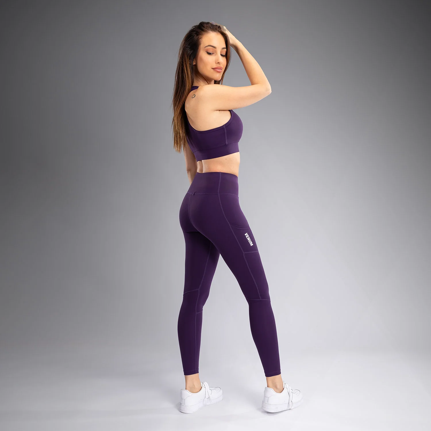 Venum Essential Women's Medium Impact Sports Bra - Deep Purple - Image 4
