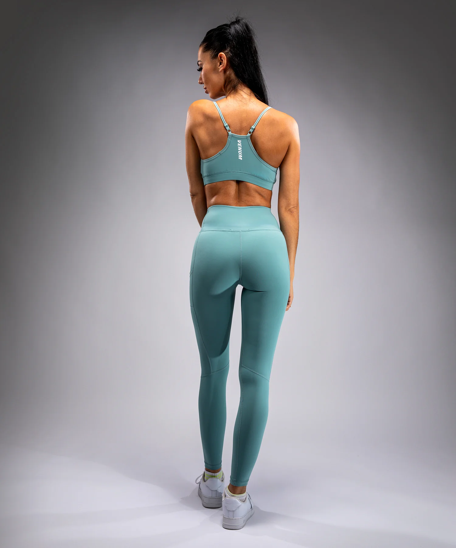 Venum Essential Women's Performance Leggings - Aqua Green - Image 2