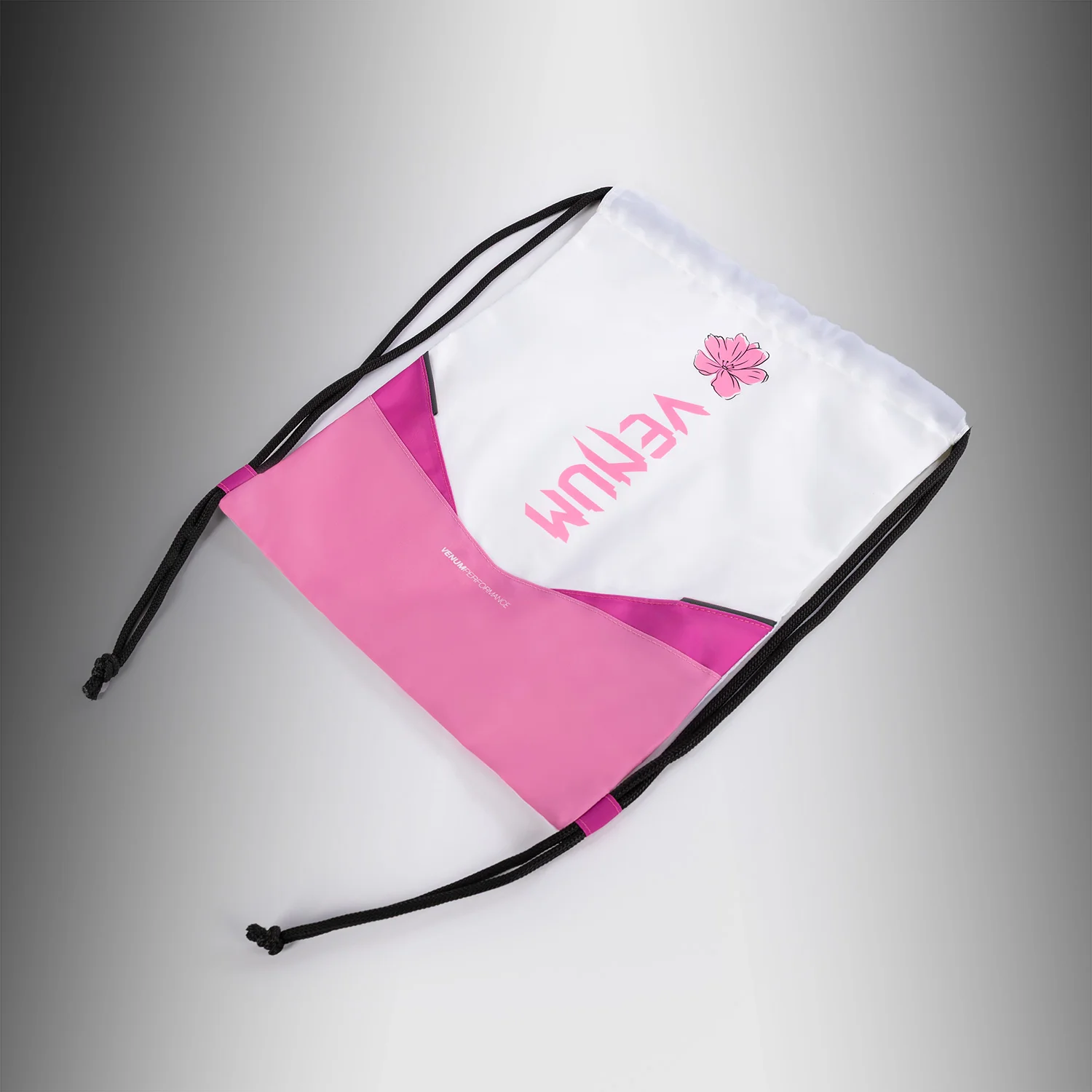 Venum Evo 2 Flower Drawstring Bag (10-15L)  - White/ Candy Pink - Image 3
