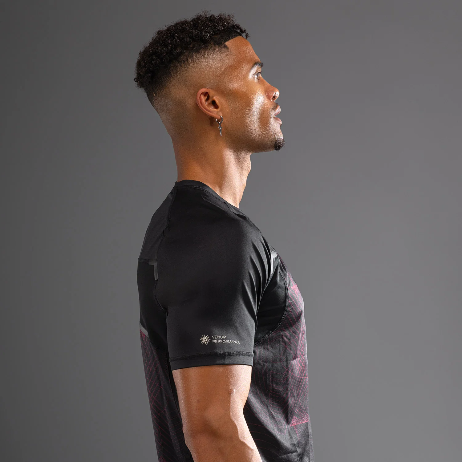 Venum G-Fit Air Men's Dry-Tech T-Shirt - Deep Black / Fire Red - Image 4