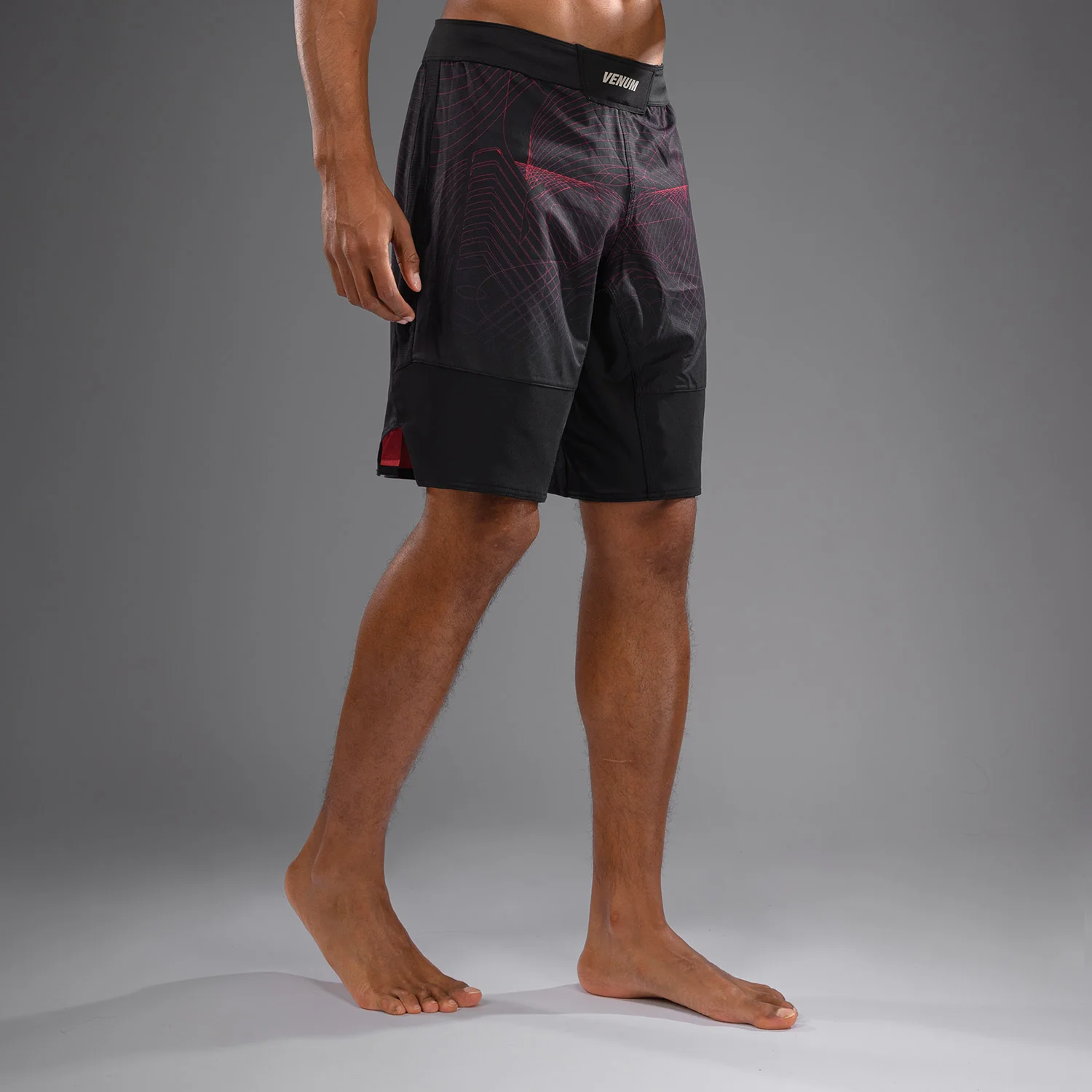 Venum G-Fit Air Men's Fight Shorts - Deep Black/Fire Red - Image 4