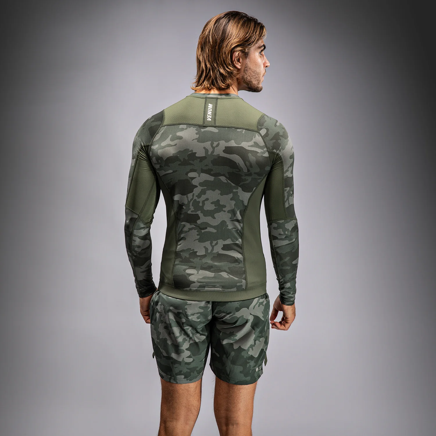 Venum G-Fit Air Men's Long Sleeve Rashguard - Army Camo - Image 3