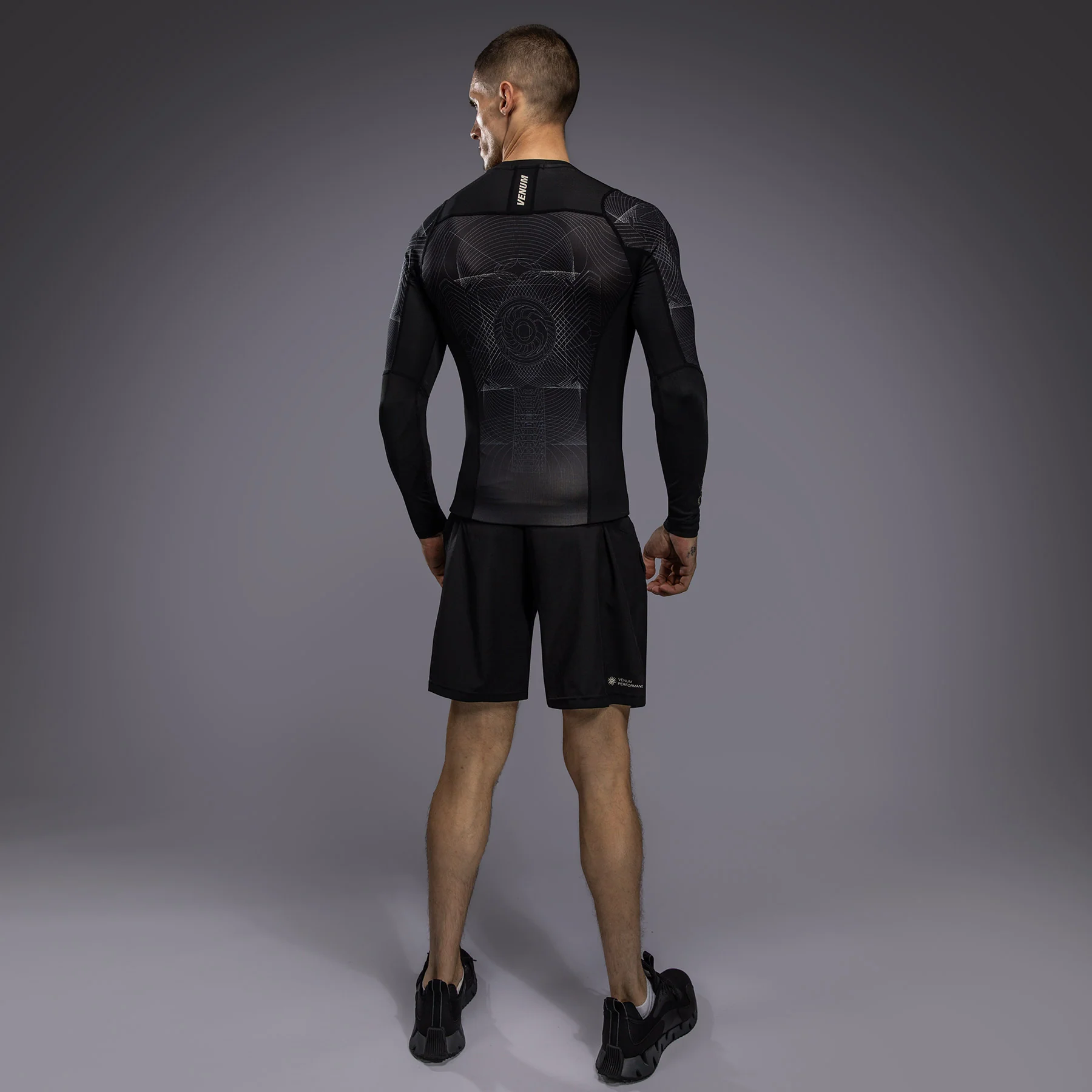 Venum G-Fit Air Men's Long Sleeve Rashguard - Deep Black/Desert Sand - Image 6