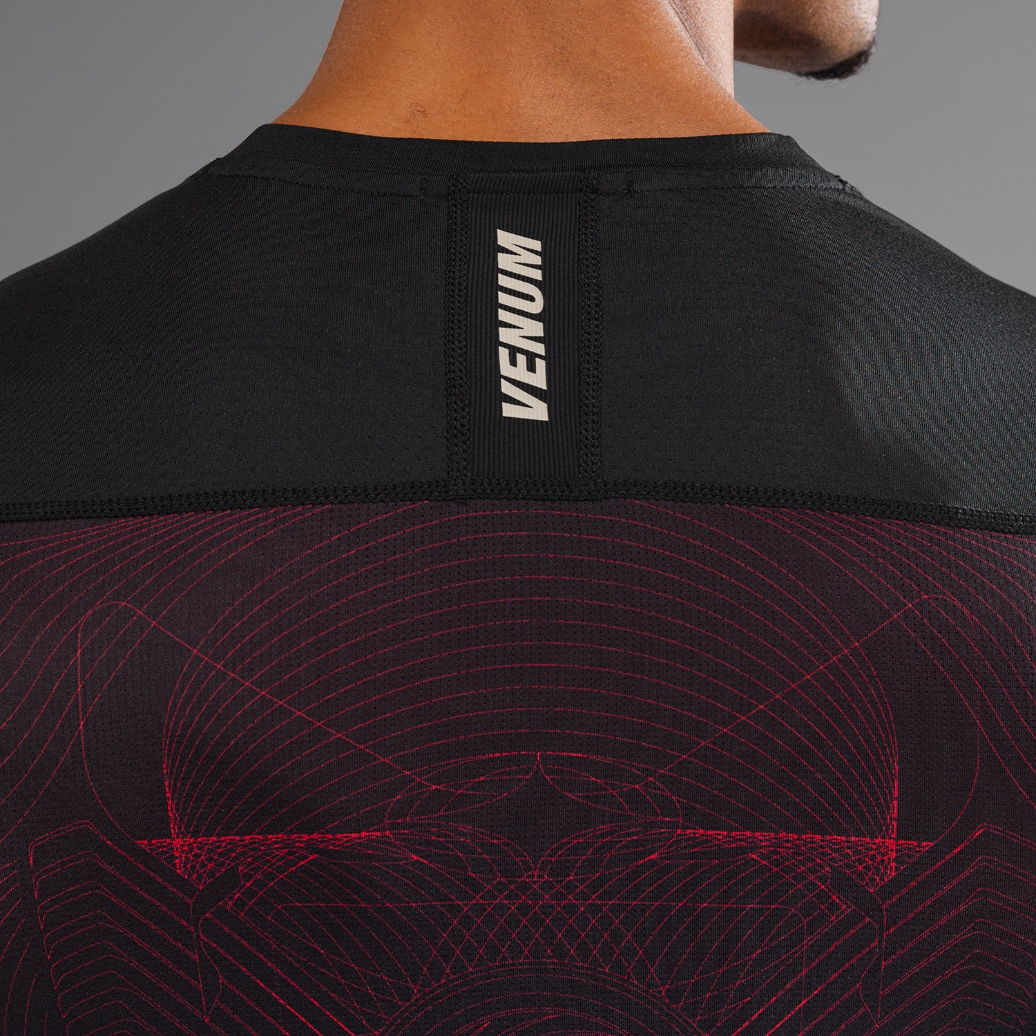 Venum G-Fit Air Men's Long Sleeve Rashguard - Deep Black/Fire Red - Image 6